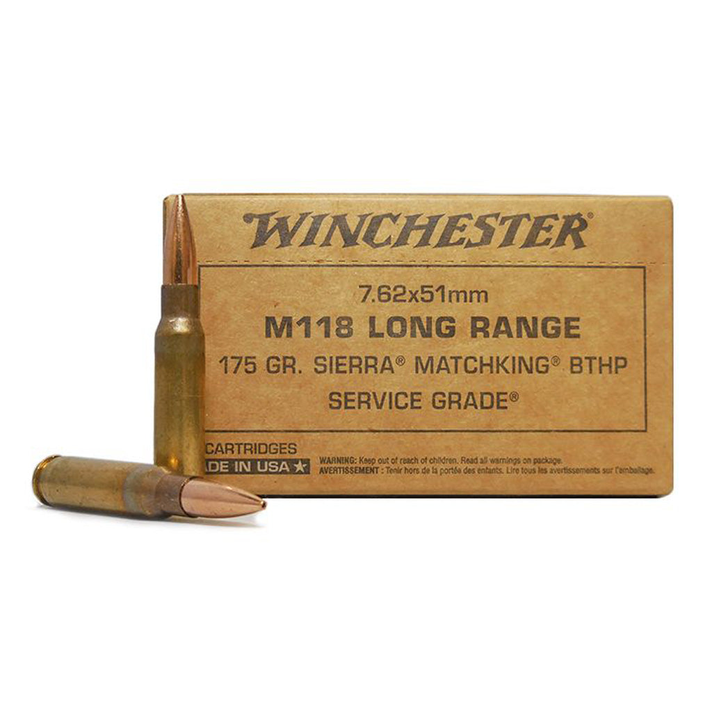 WINCHESTER 7.62x51 M118 175GR MATCHKING BTHP 20RD