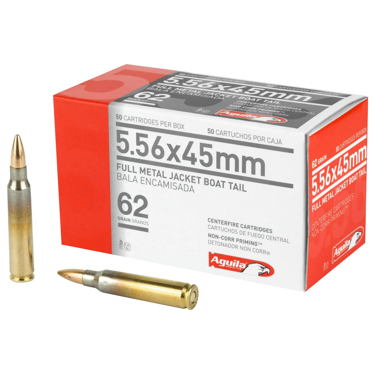 AGUILA 556NATO 62GR FMJBT 50/1000 - American Ordnance