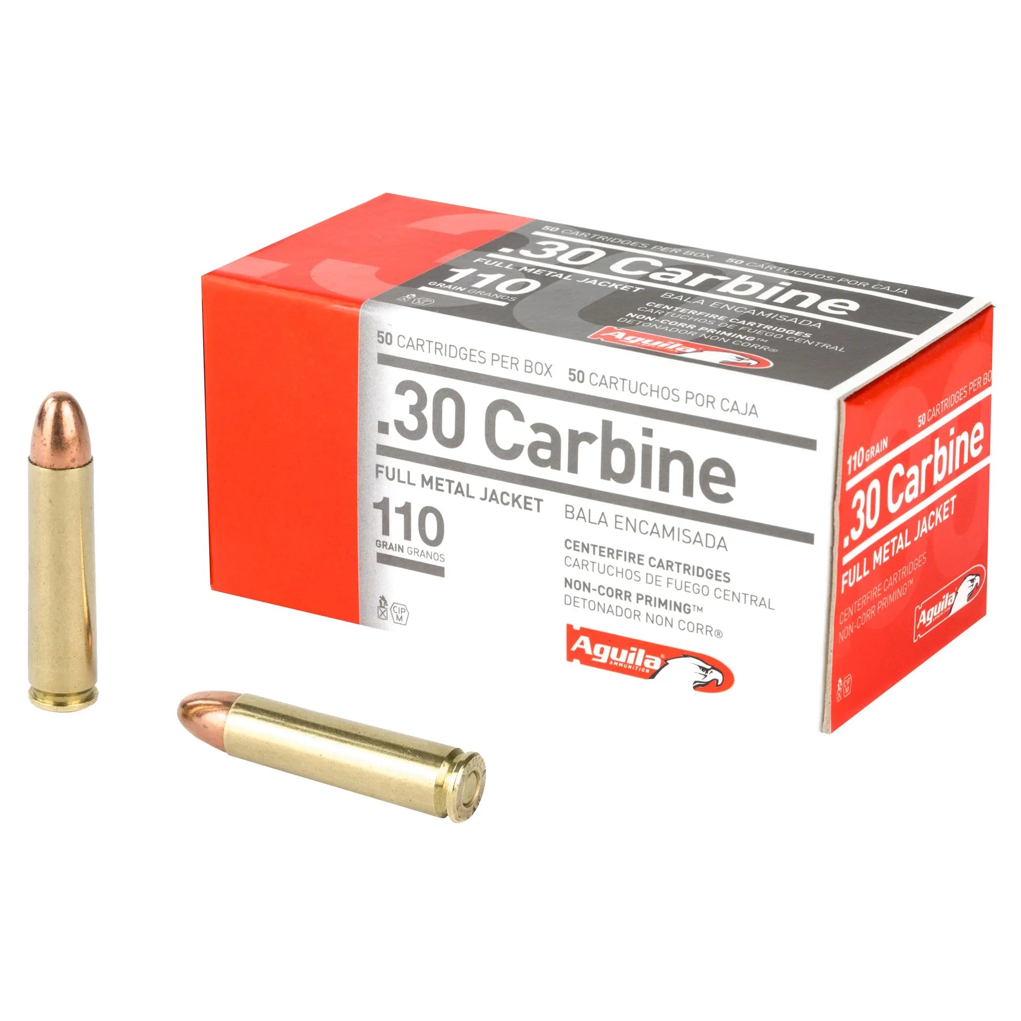 AGUILA 30CARB 110GR FMJ 50/1000 - American Ordnance