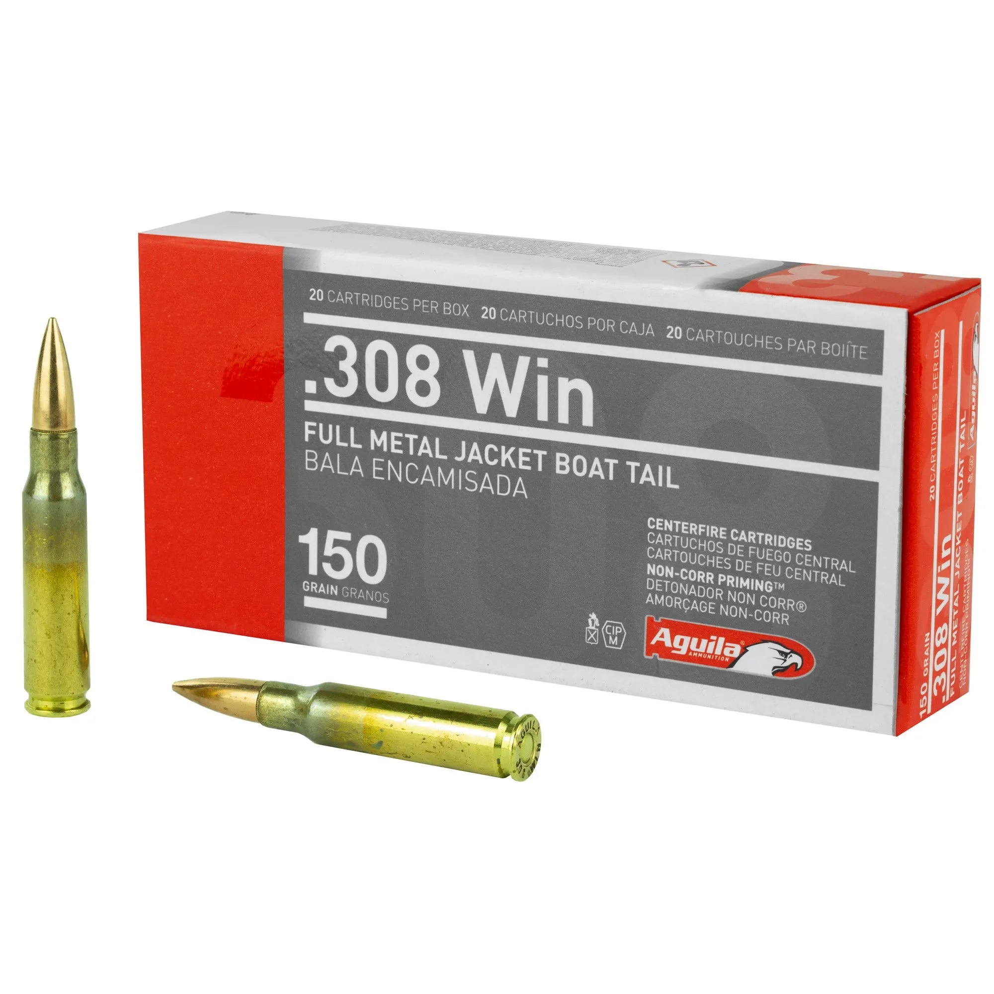 AGUILA 308WIN 150GR FMJBT 20/500 - American Ordnance