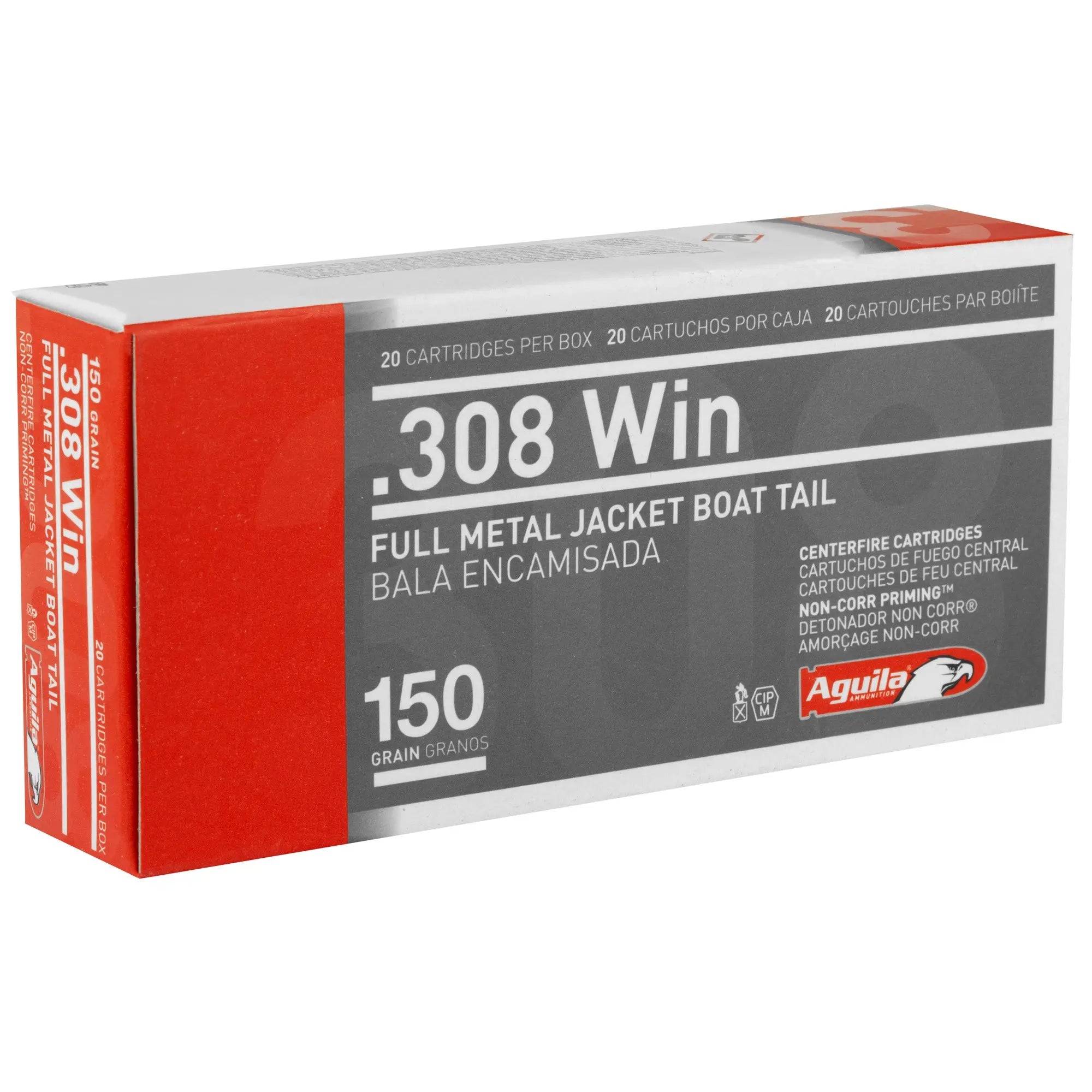 AGUILA 308WIN 150GR FMJBT 20/500 - American Ordnance