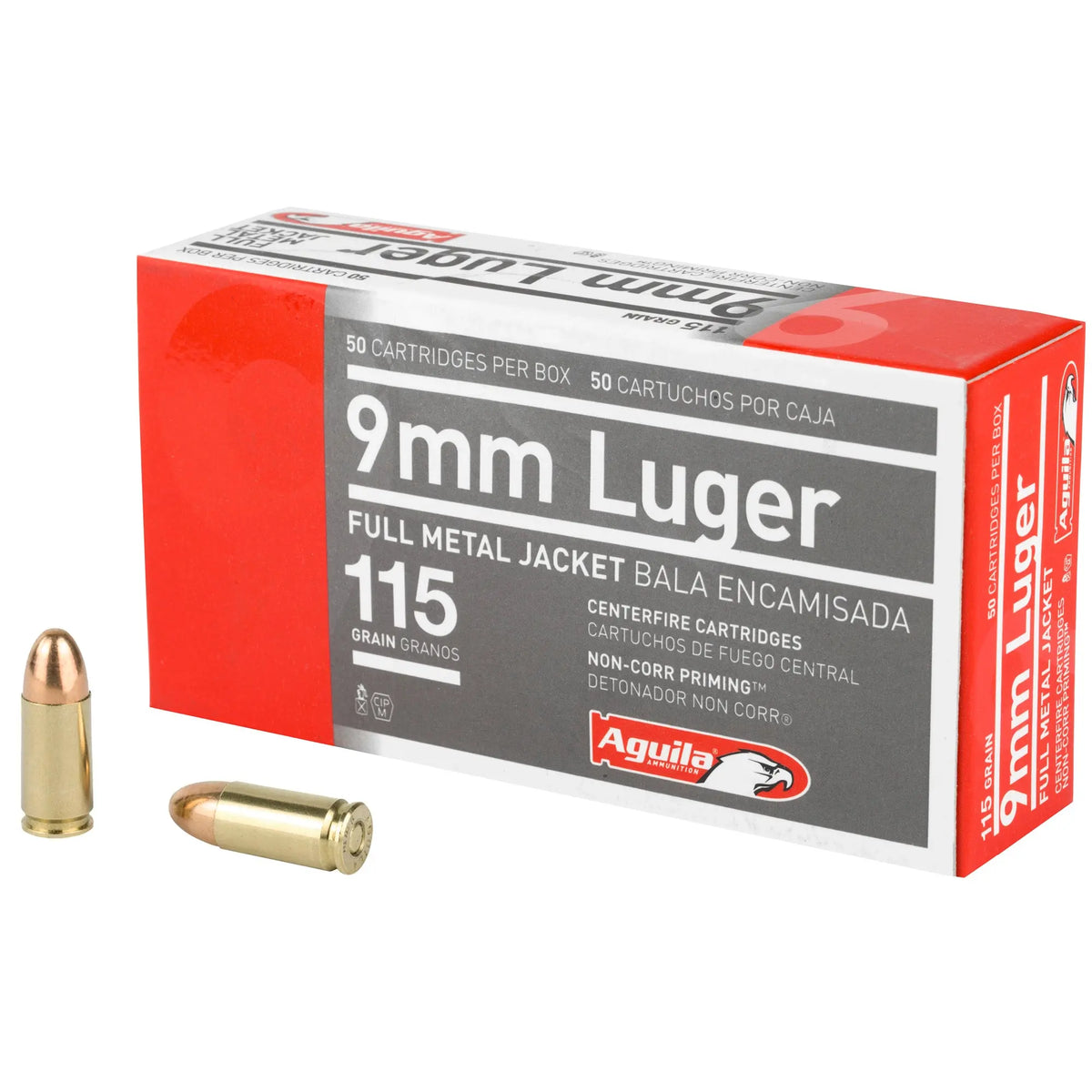 AGUILA 9MM 115GR FMJ 50/1000 - American Ordnance