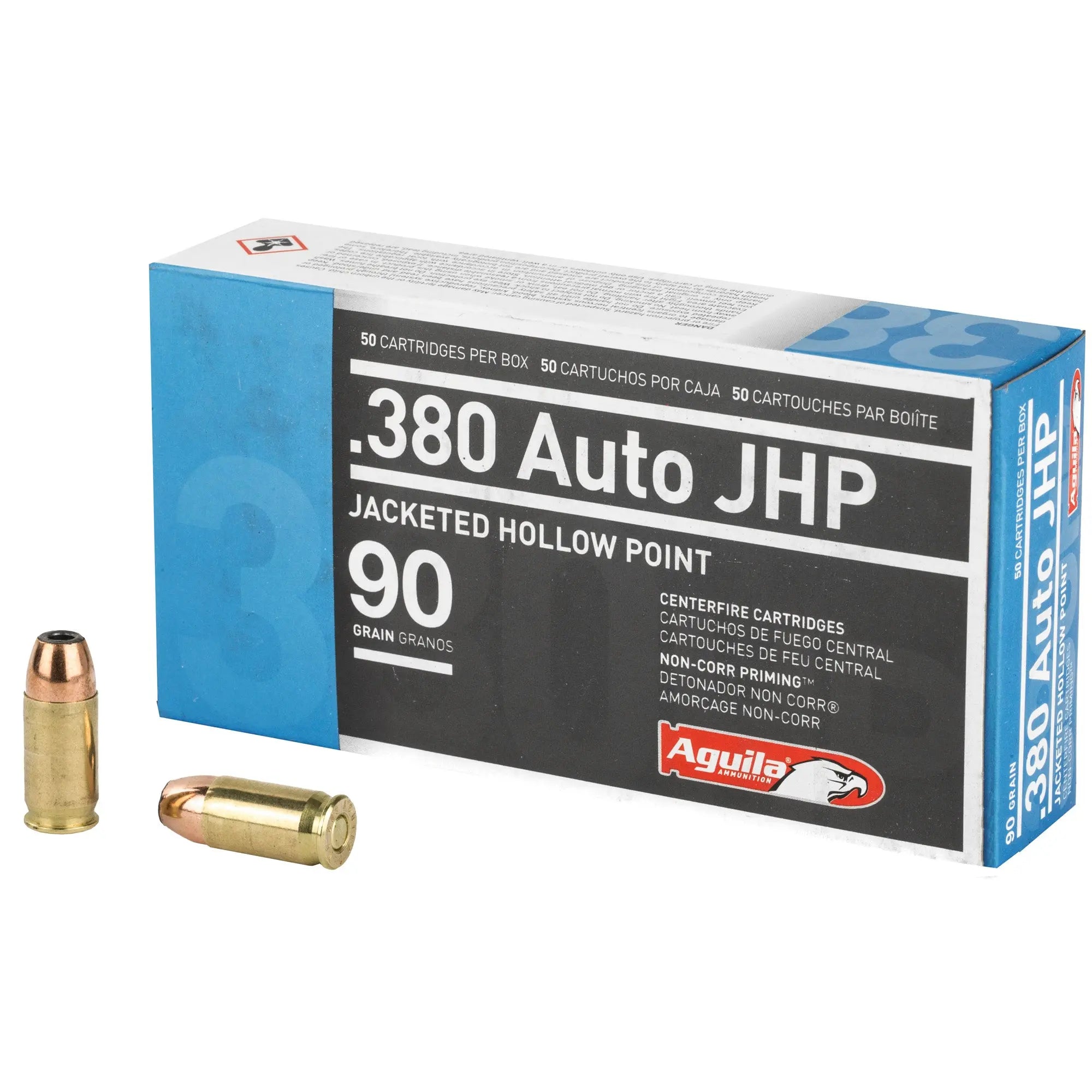 AGUILA 380ACP 90GR JHP 50/500 - American Ordnance