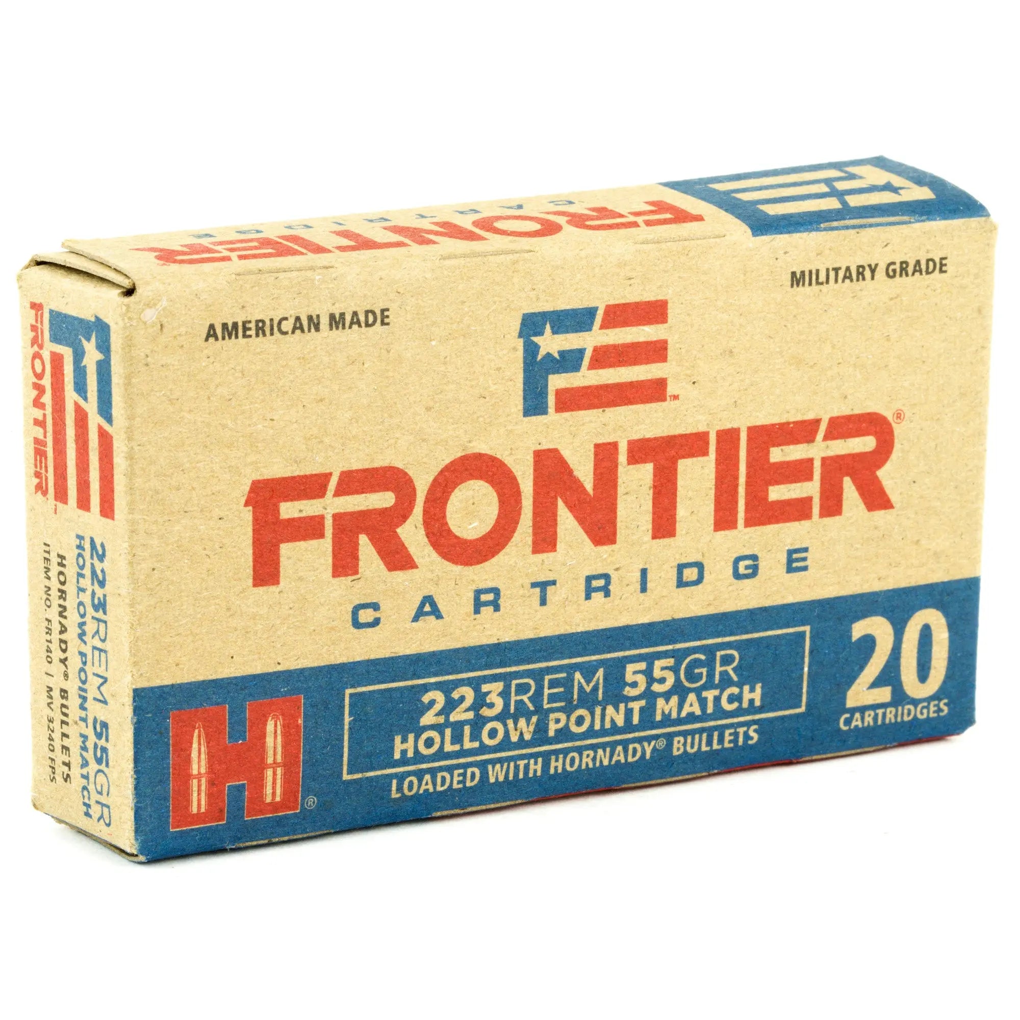 FRONTIER 223REM 55GR HP MATCH 20/500 - American Ordnance