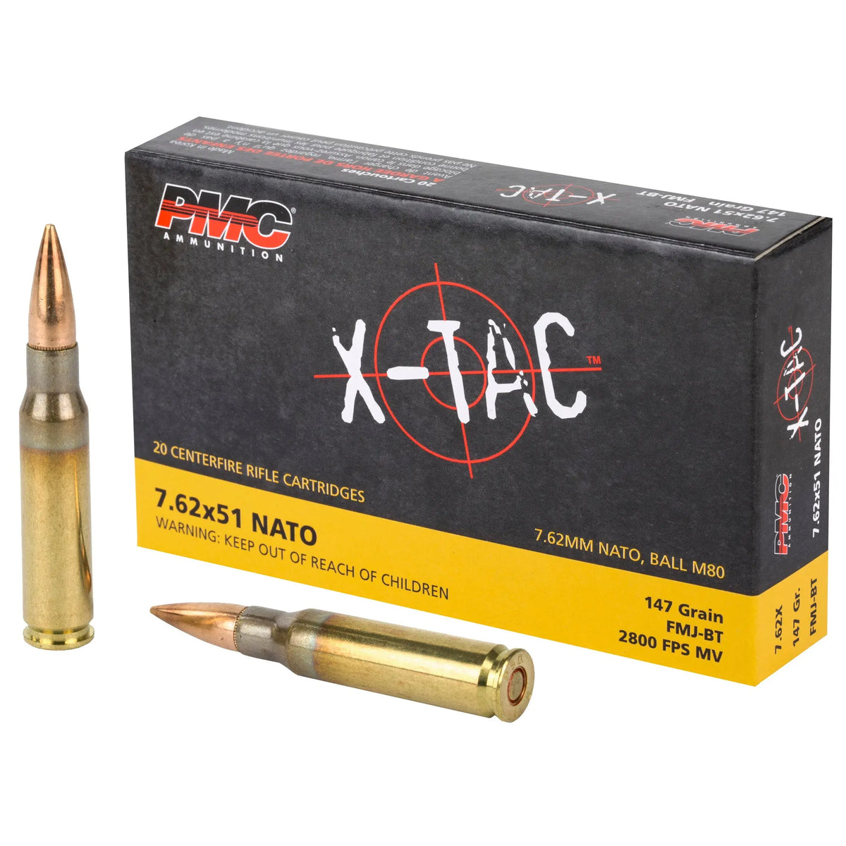 PMC XTAC 762NATO 147GR FMJ BT 20/500 - American Ordnance