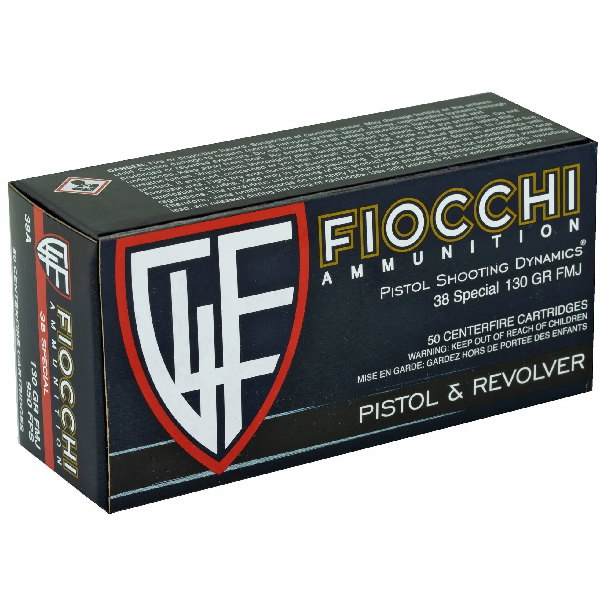 FIOCCHI 38SPL 130GR FMJ 50/1000 - American Ordnance