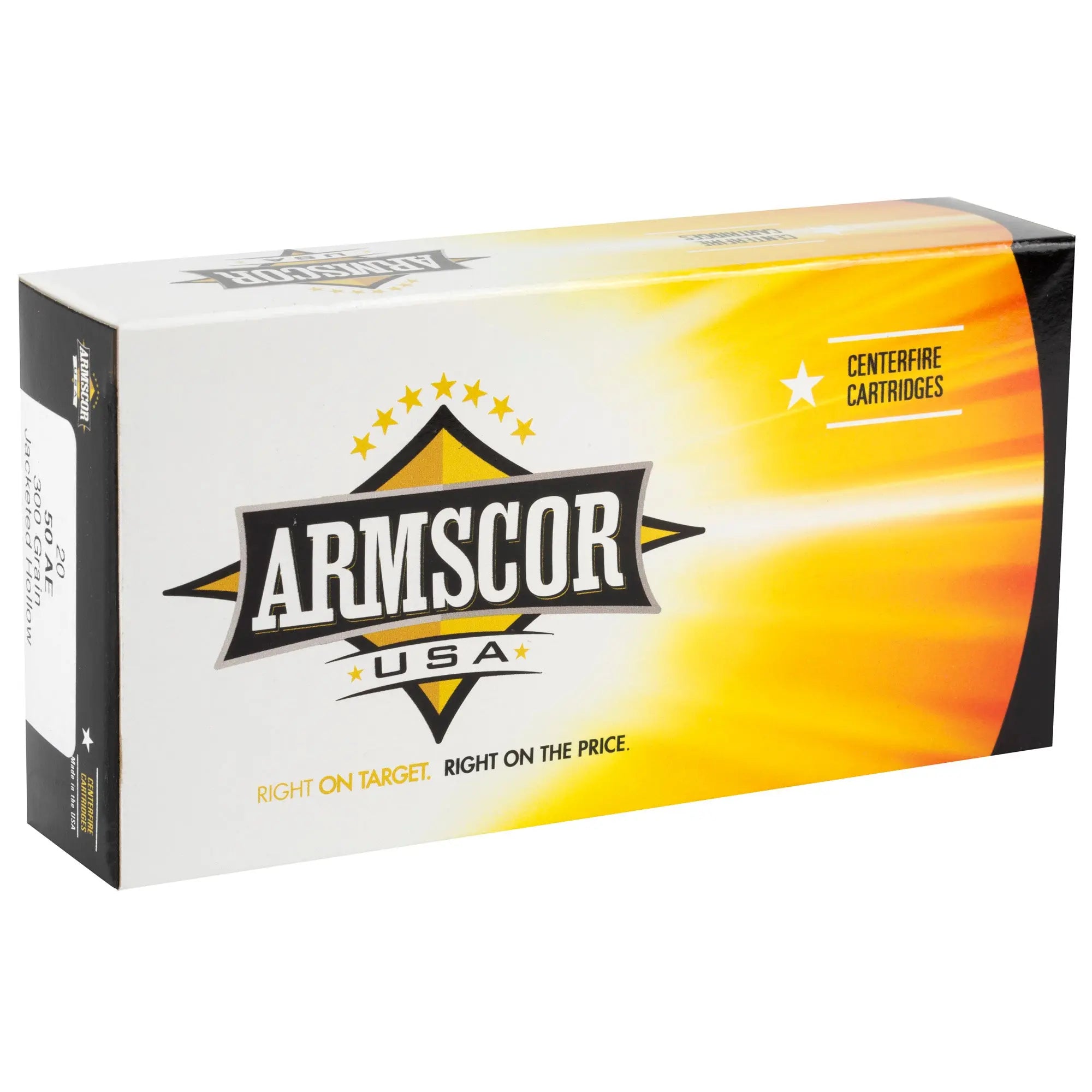 ARMSCOR 50AE 300GR JHP 20/400 - American Ordnance