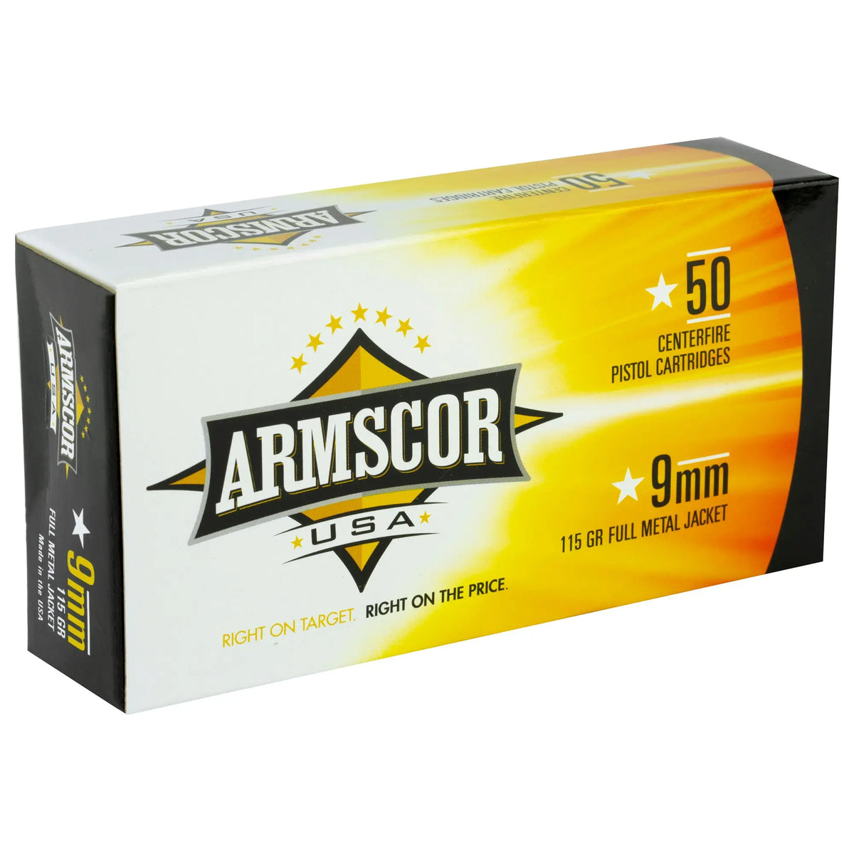 ARMSCOR 9MM 115GR FMJ 50/1000 - American Ordnance