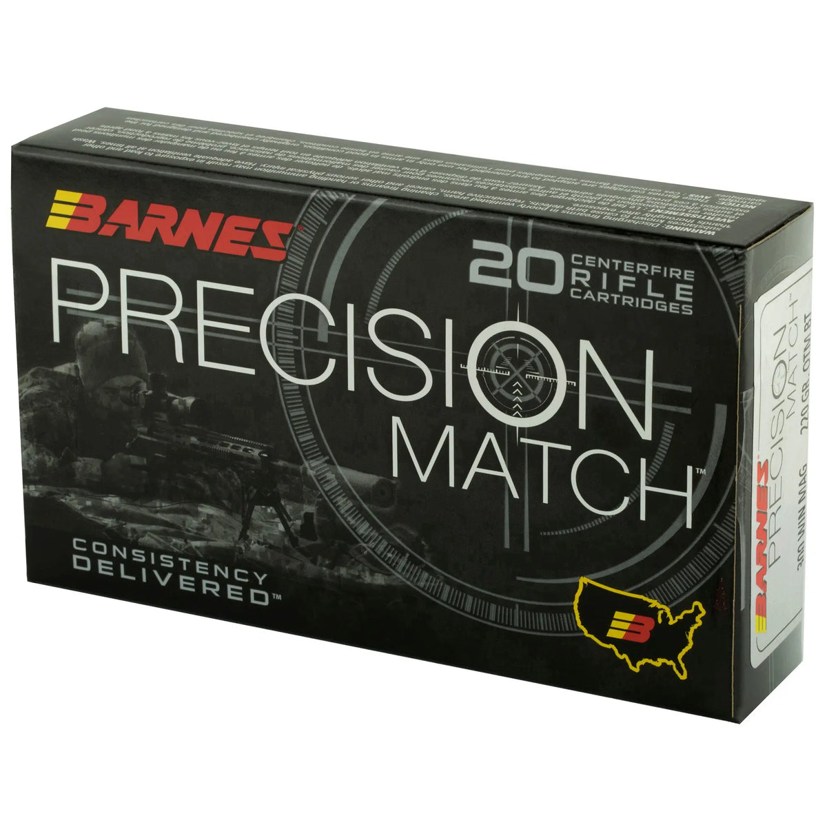 BARNES PREC MTH 300WIN 220GR 20/200 - American Ordnance