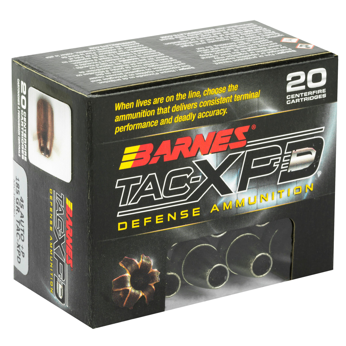 BARNES TAC-XPD 45ACP 185GR HP 20RD