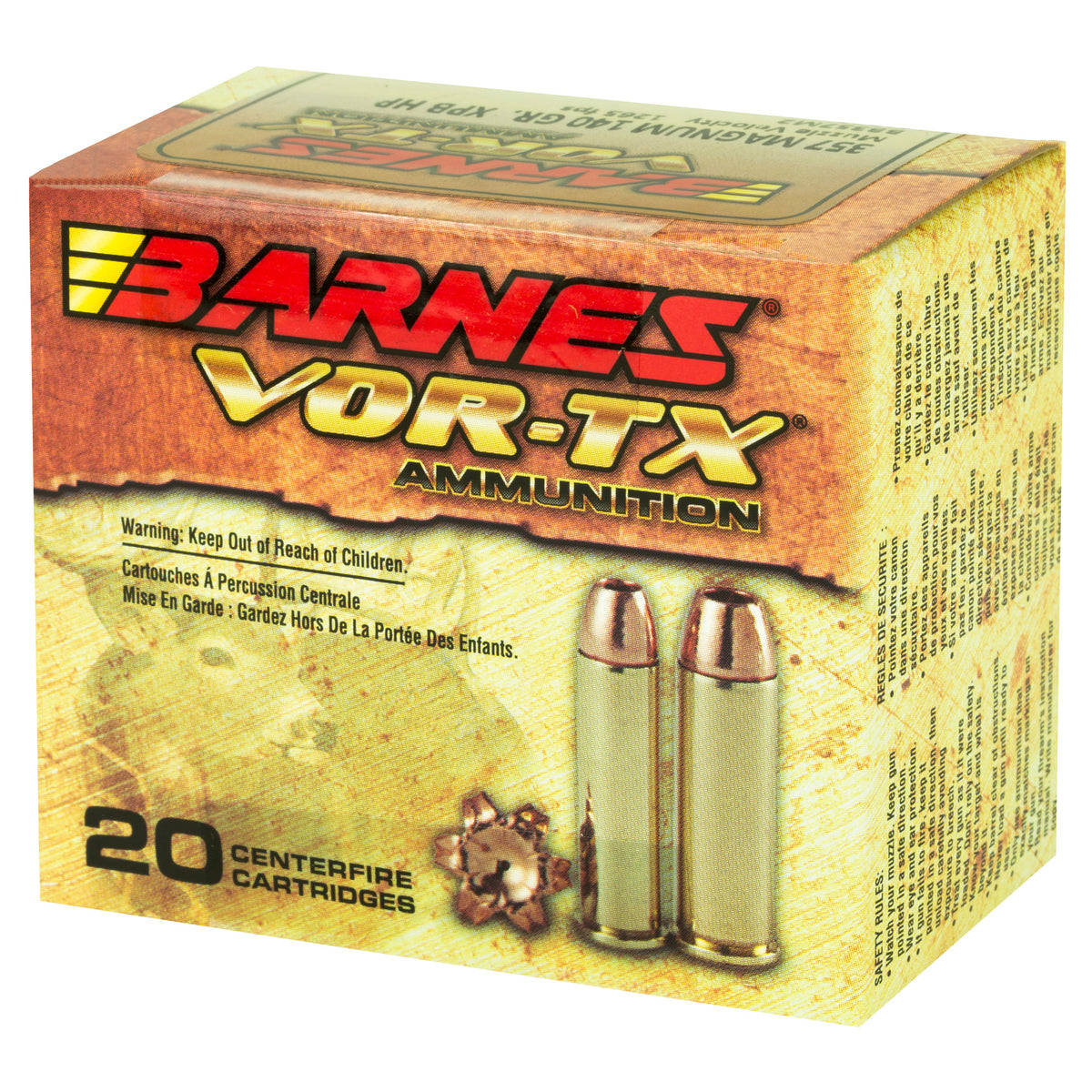 BARNES VOR-TX 357MAG 140GR XPB 20RD