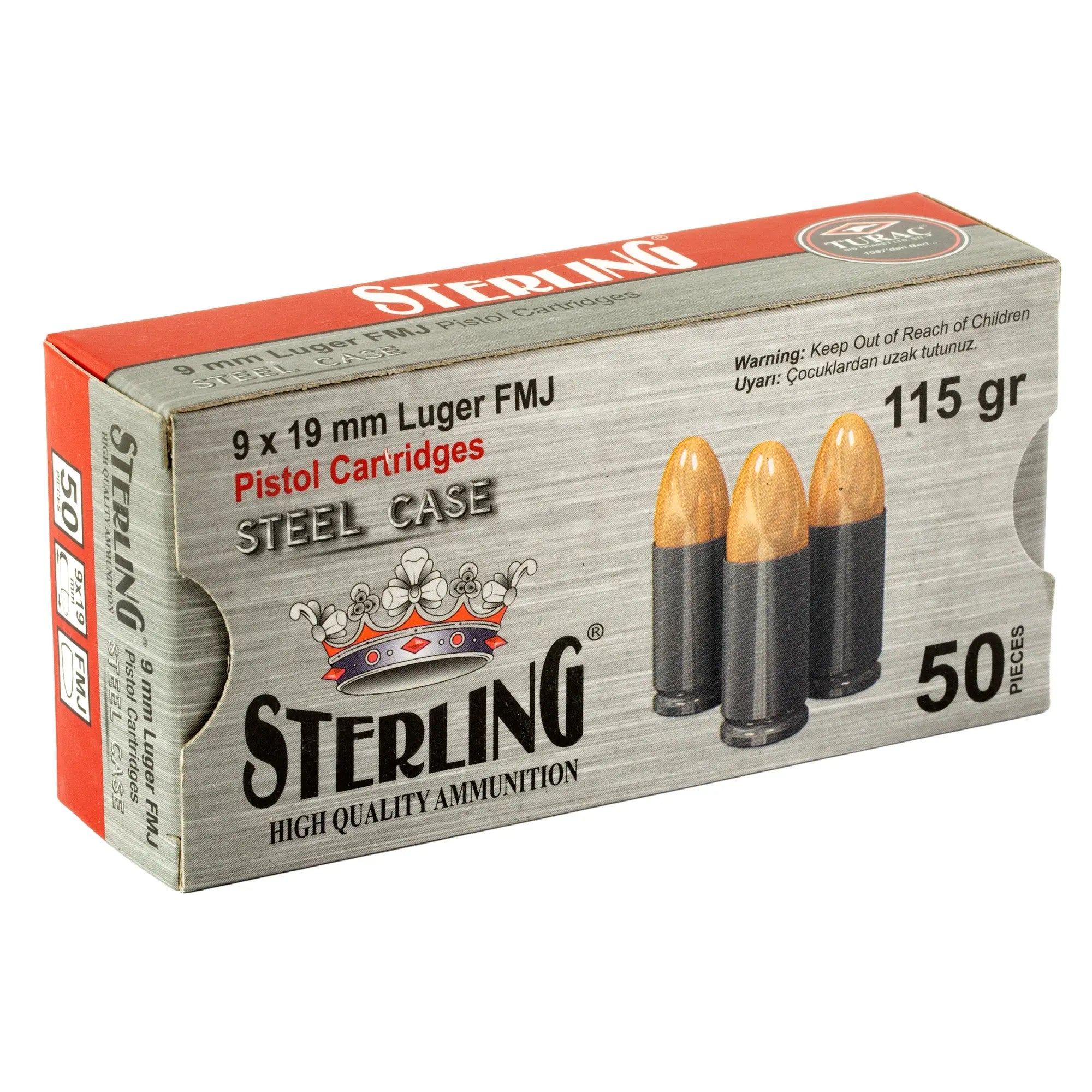 CENT ARMS STER 9MM 115GR FMJ 50/1500 - American Ordnance