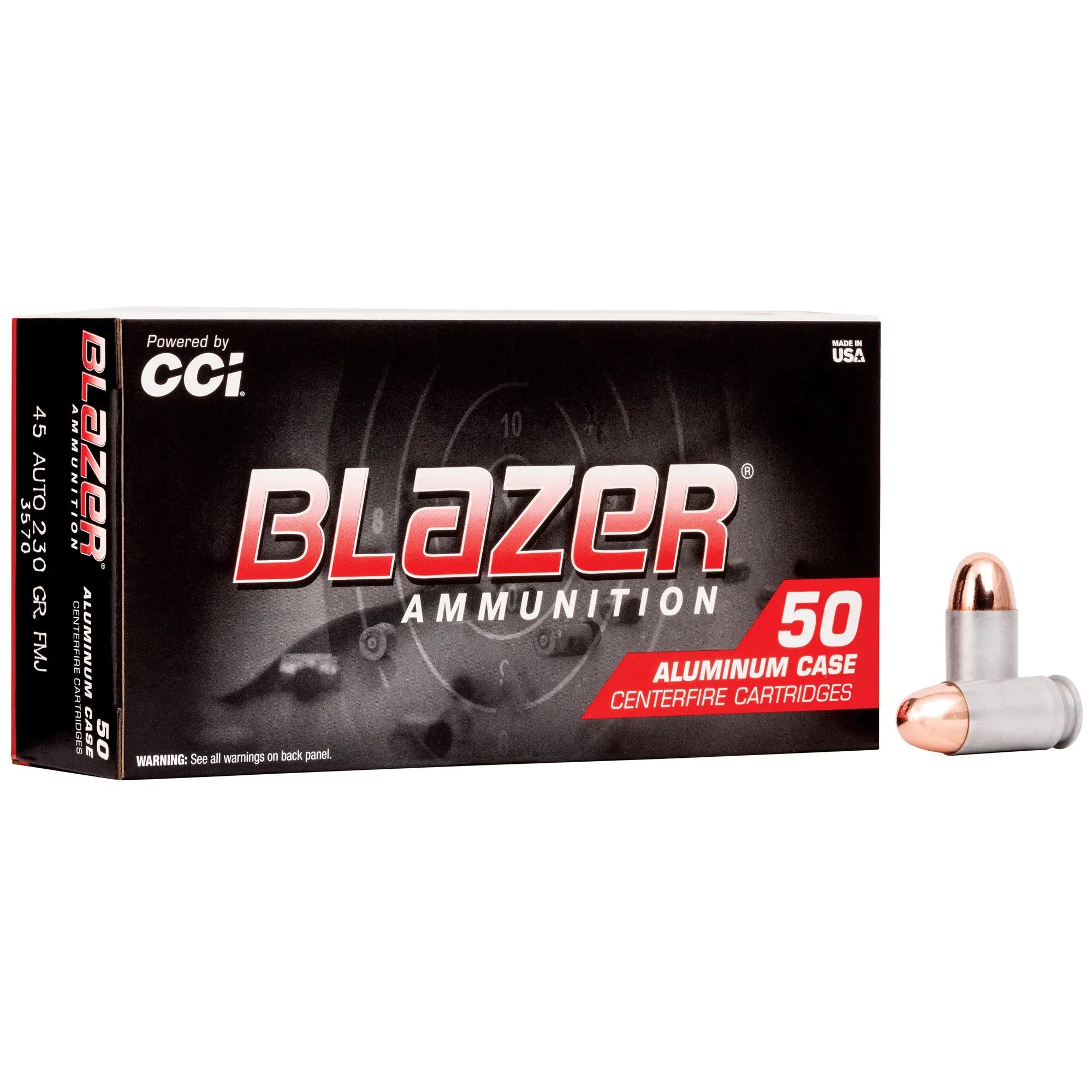 BLAZER 45ACP 230GR FMJ 50/1000 - American Ordnance