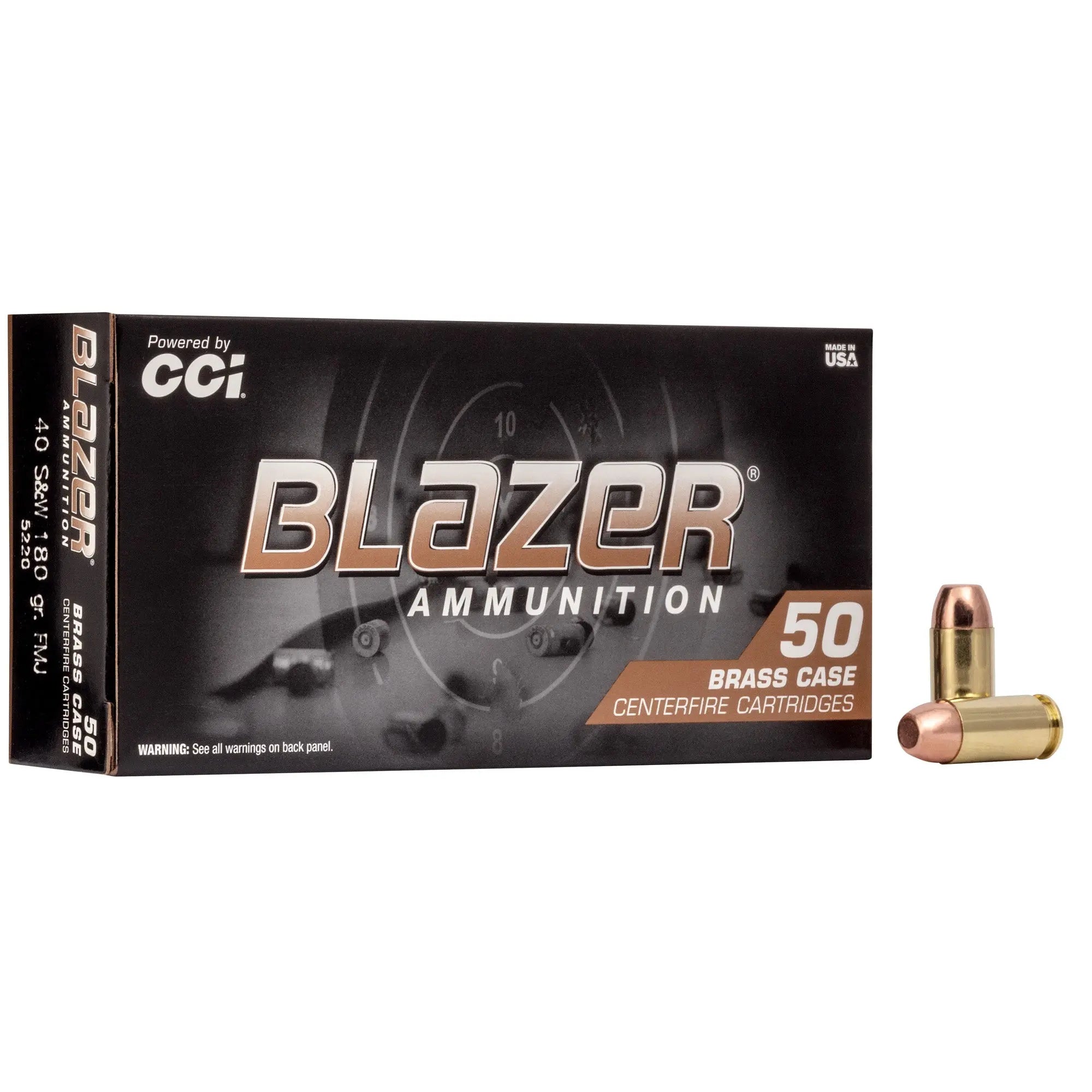 BLAZER BRASS 40SW 180GR FMJ 50/1000 - American Ordnance