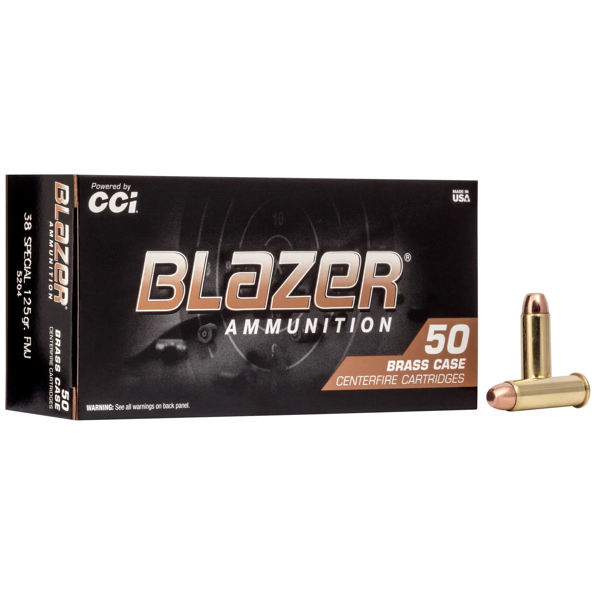 BLAZER BRASS 38SPL 125GR FMJ 50/1000 - American Ordnance