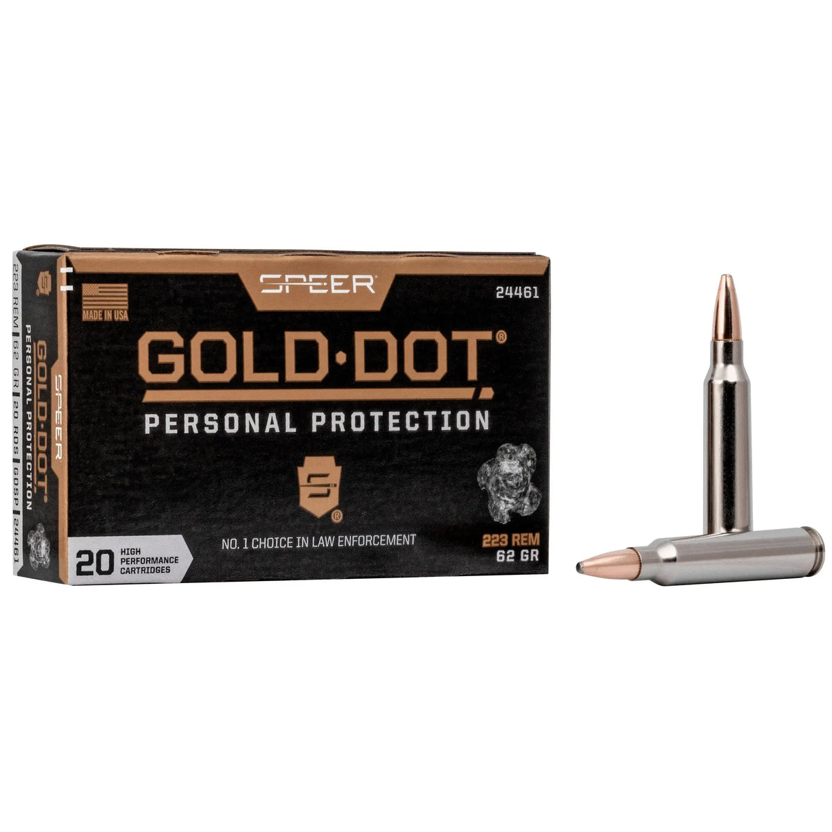 SPR GOLD DOT 223 REM 62GR HP 20/200 - American Ordnance