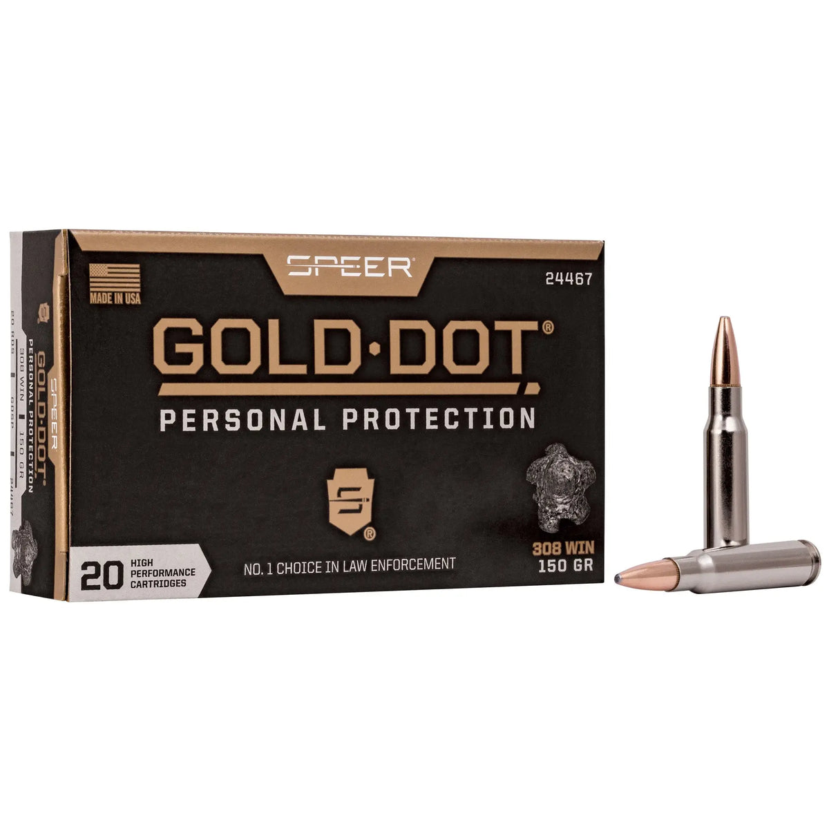 SPR GOLD DOT 308WIN 150GR HP 20/200 - American Ordnance