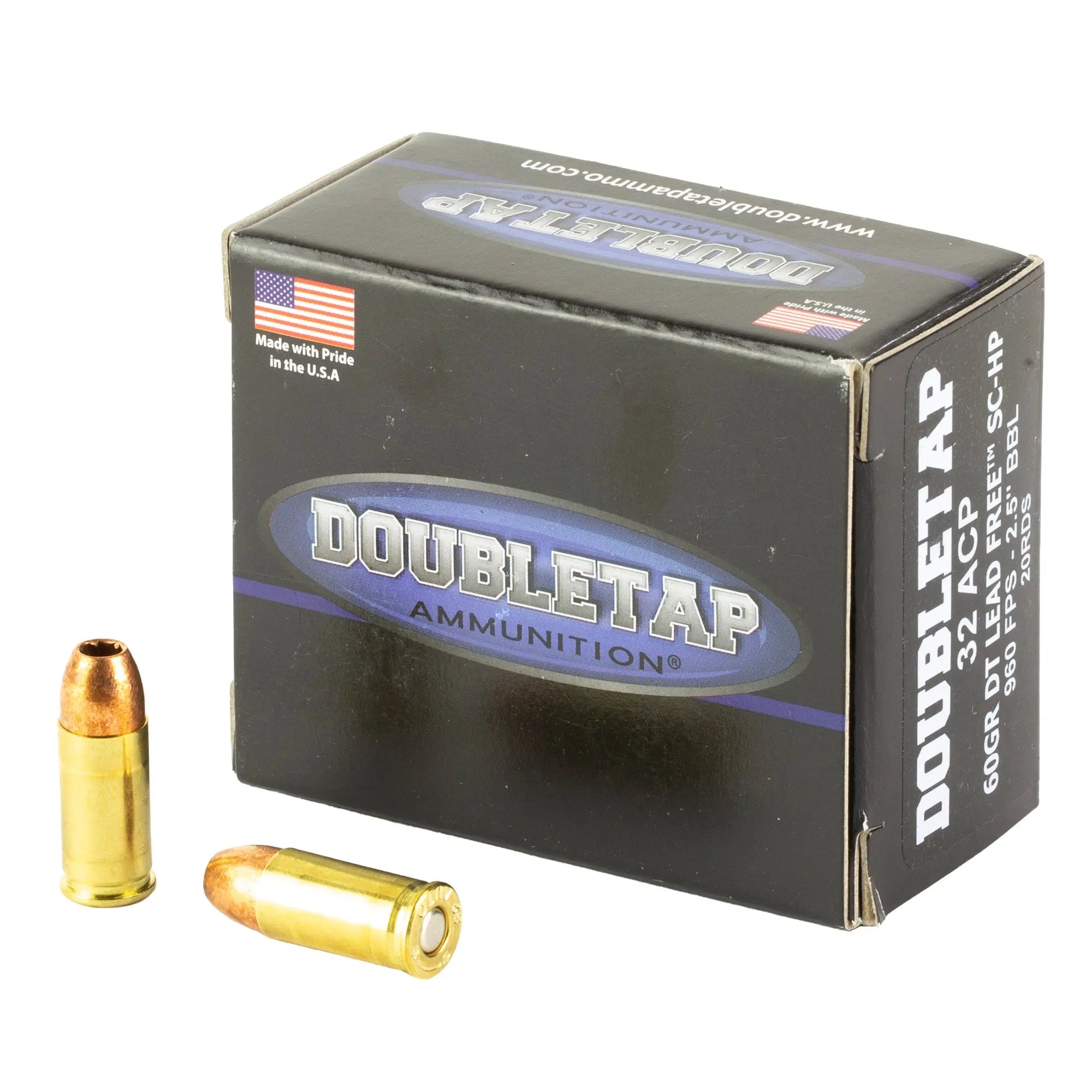 DBLTAP 32ACP 60GR LF HP 20/1000 - American Ordnance