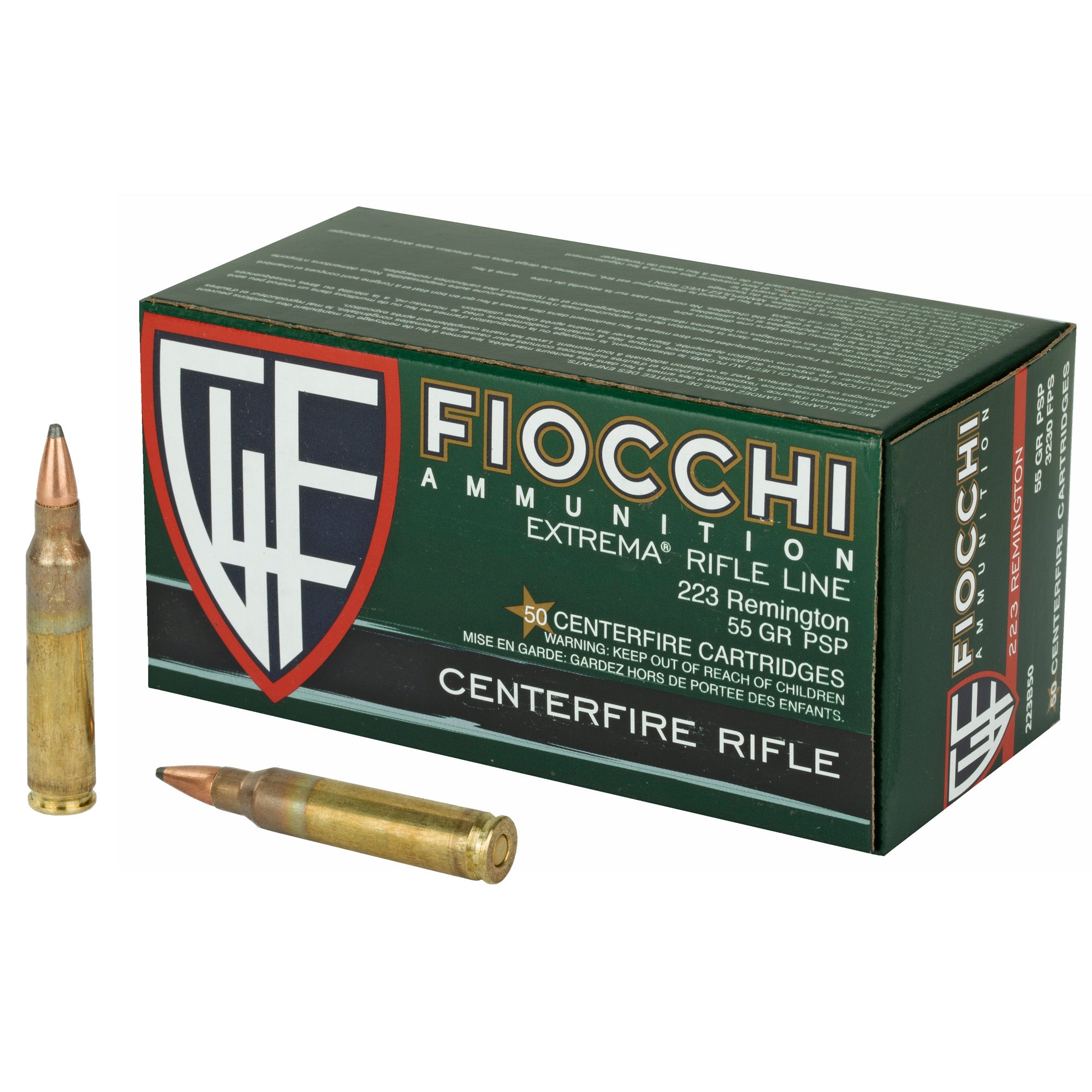 FIOCCHI 223REM 55GR PSP 50/500 - American Ordnance