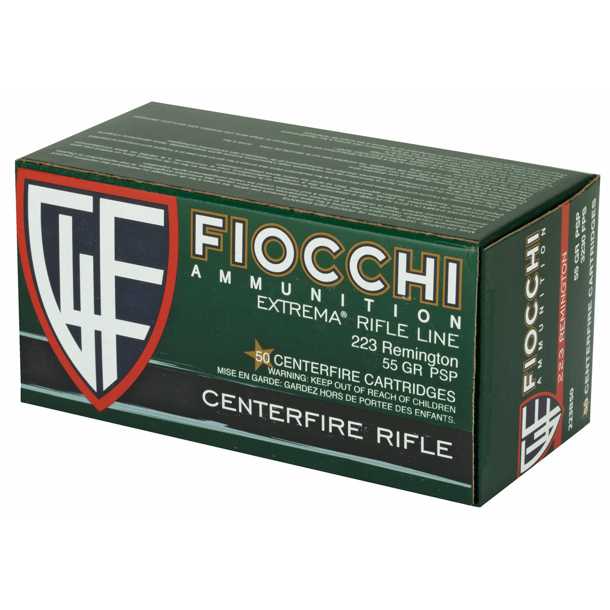 FIOCCHI 223REM 55GR PSP 50/500 - American Ordnance