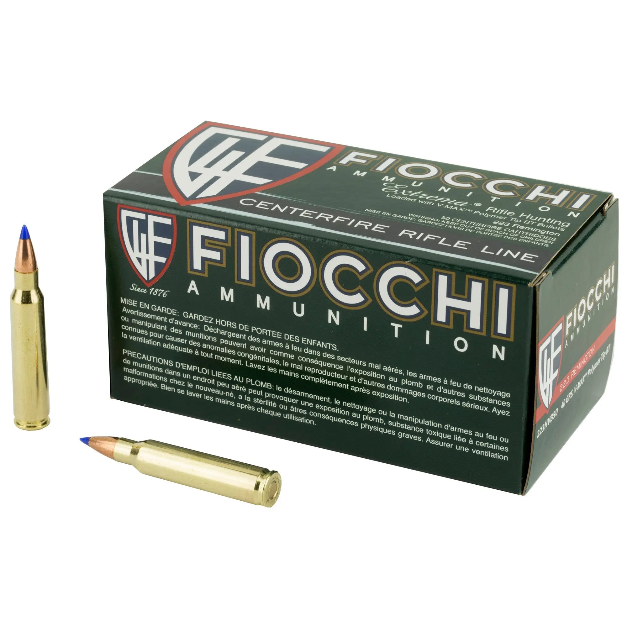 FIOCCHI 223REM 40GR VMAX 50/1000 - American Ordnance