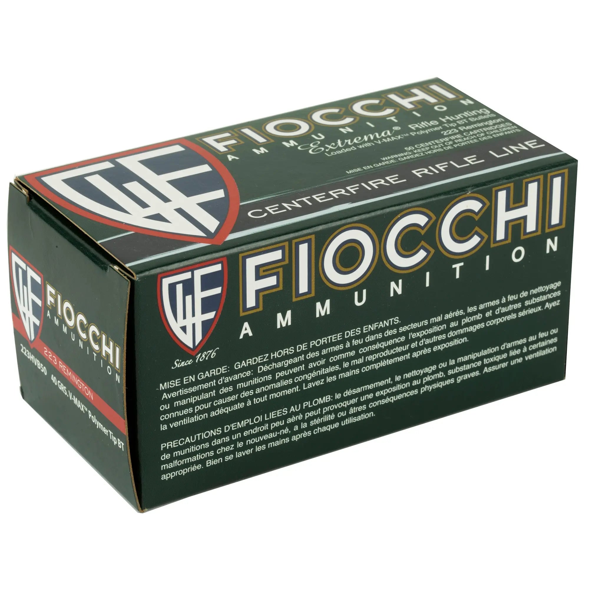 FIOCCHI 223REM 40GR VMAX 50/1000 - American Ordnance