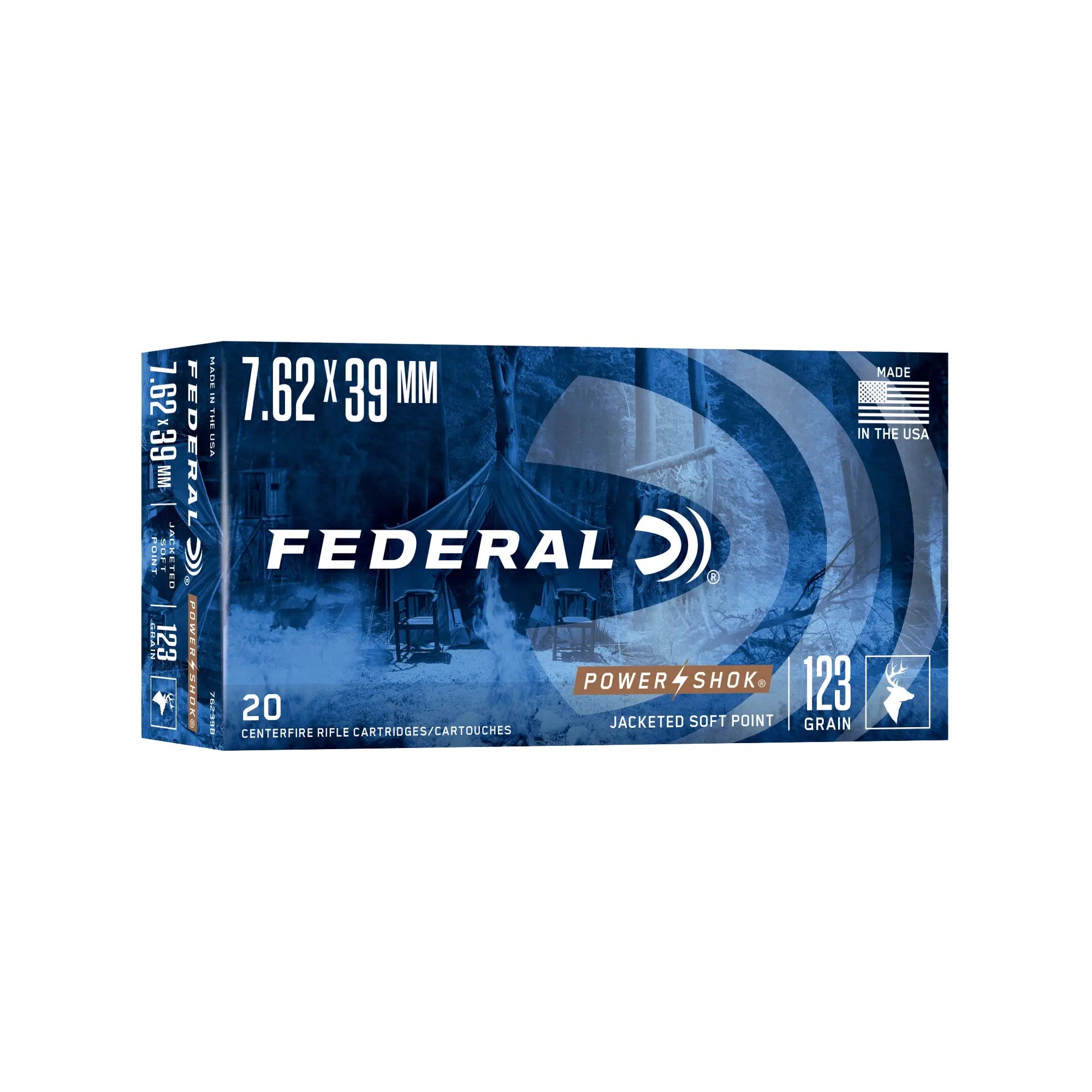 FED PWRSHK 762X39 123GR SP 20/200 - American Ordnance