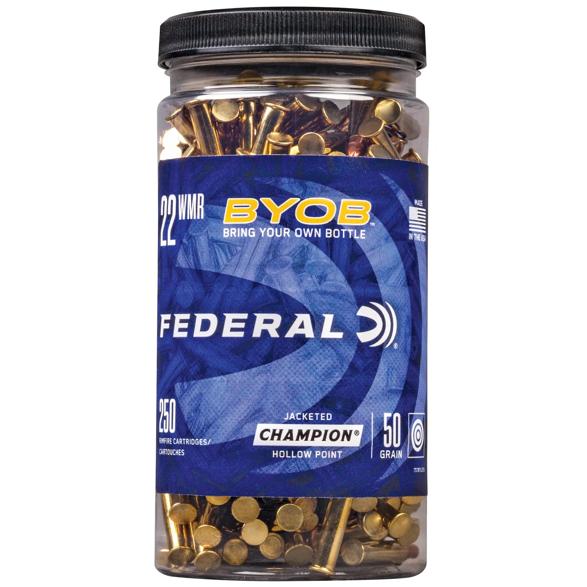 FED CHAMP 22WMR 50GR JHP 250CT BYOB - American Ordnance