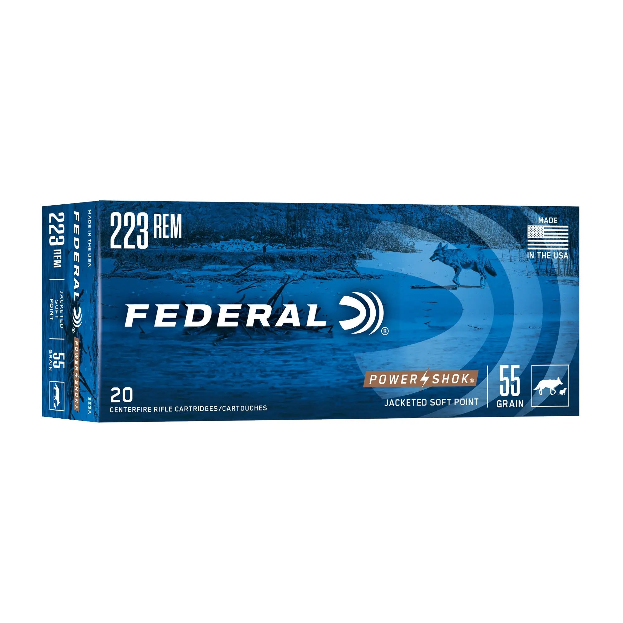 FED PWRSHK 223REM 55GR SP 20/200 - American Ordnance