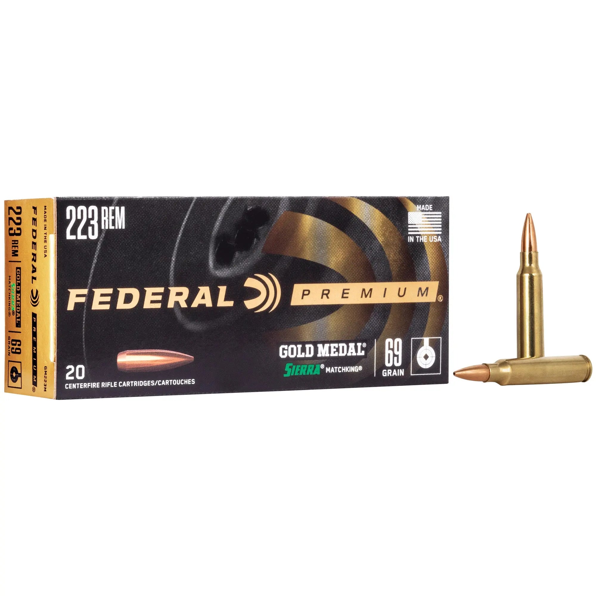 FED GOLD MDL 223REM 69GR BTHP 20/200 - American Ordnance