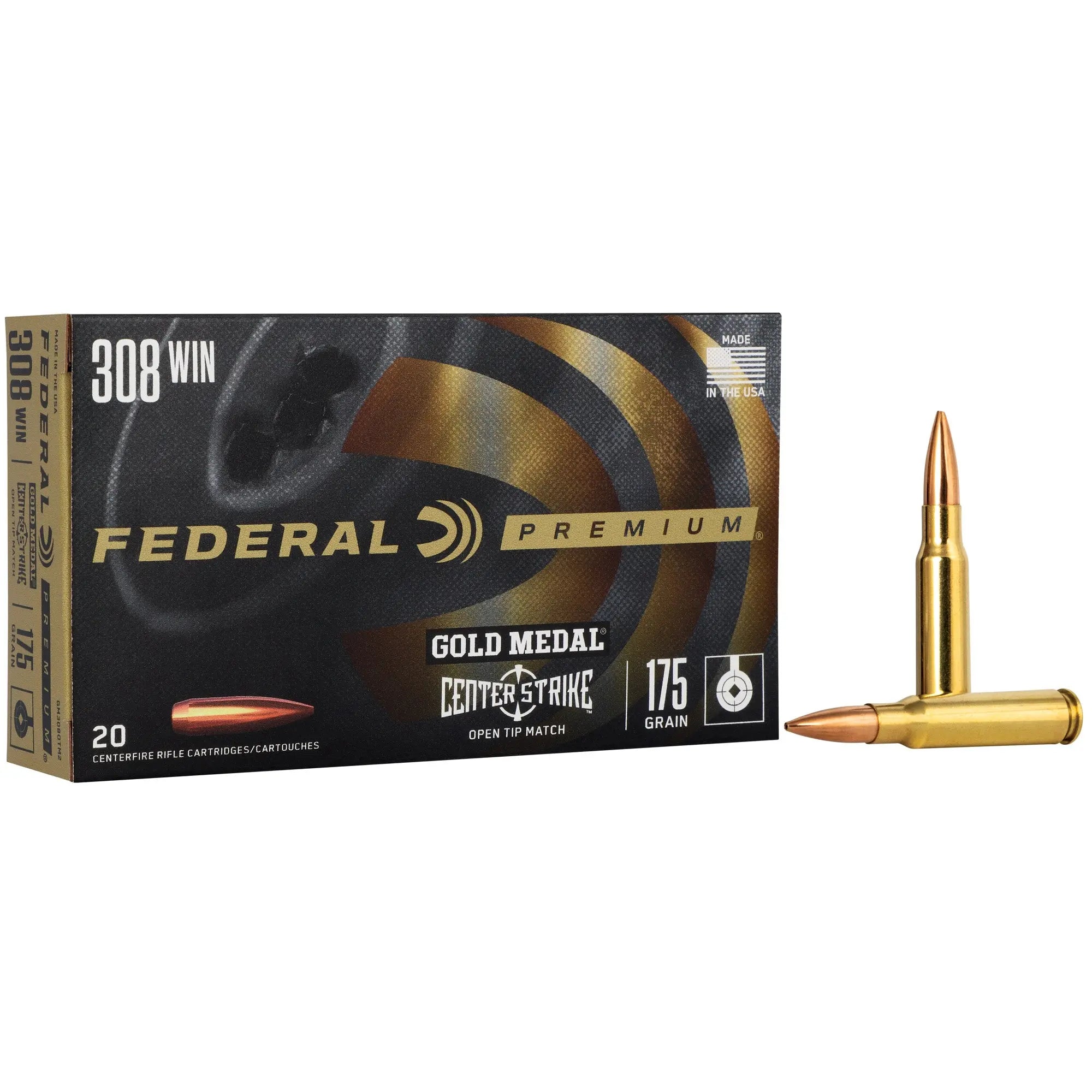 FED GOLD MDL 308WIN 175GR OTM 20/200 - American Ordnance