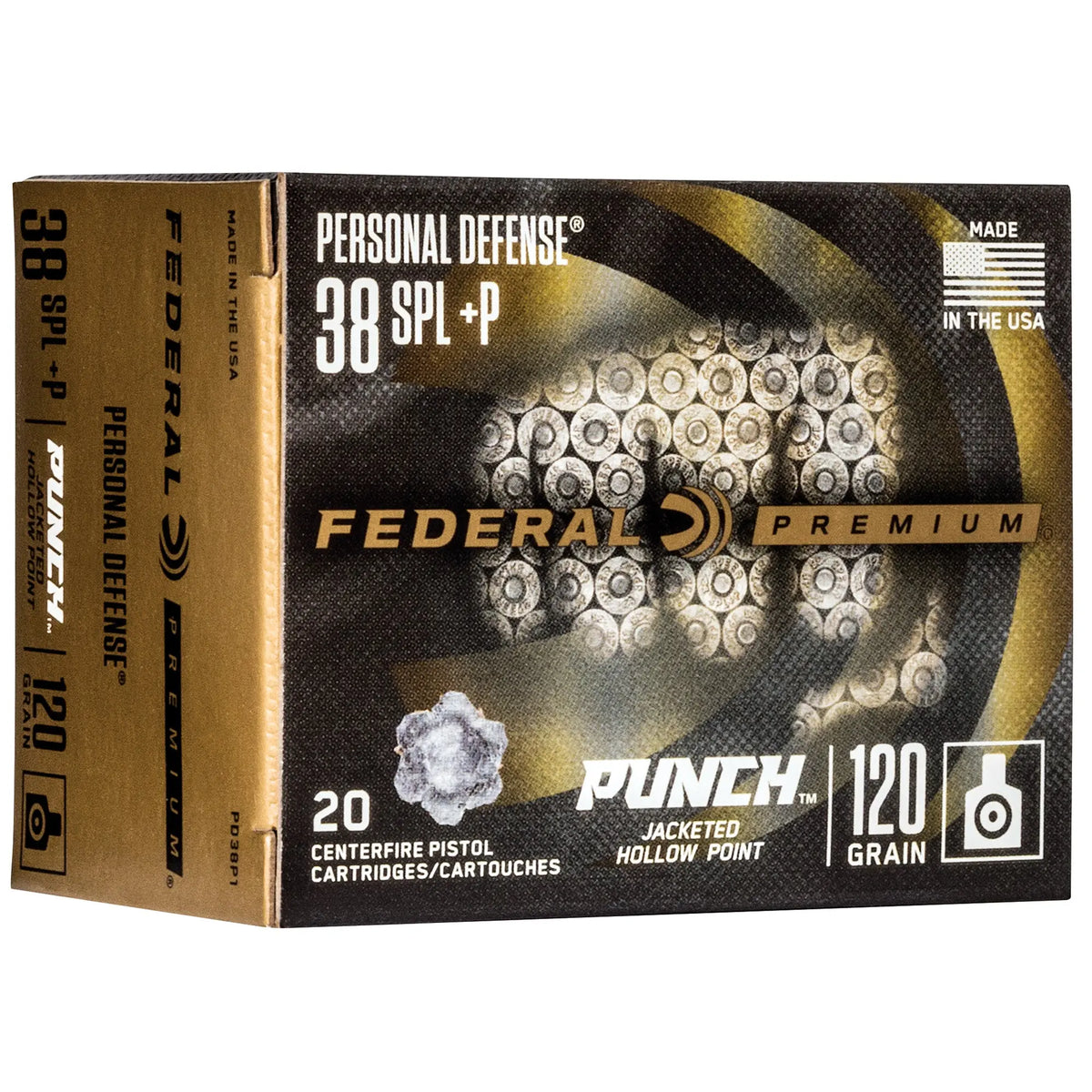 FED PUNCH 38 SPL 120GR JHP 20/200 - American Ordnance