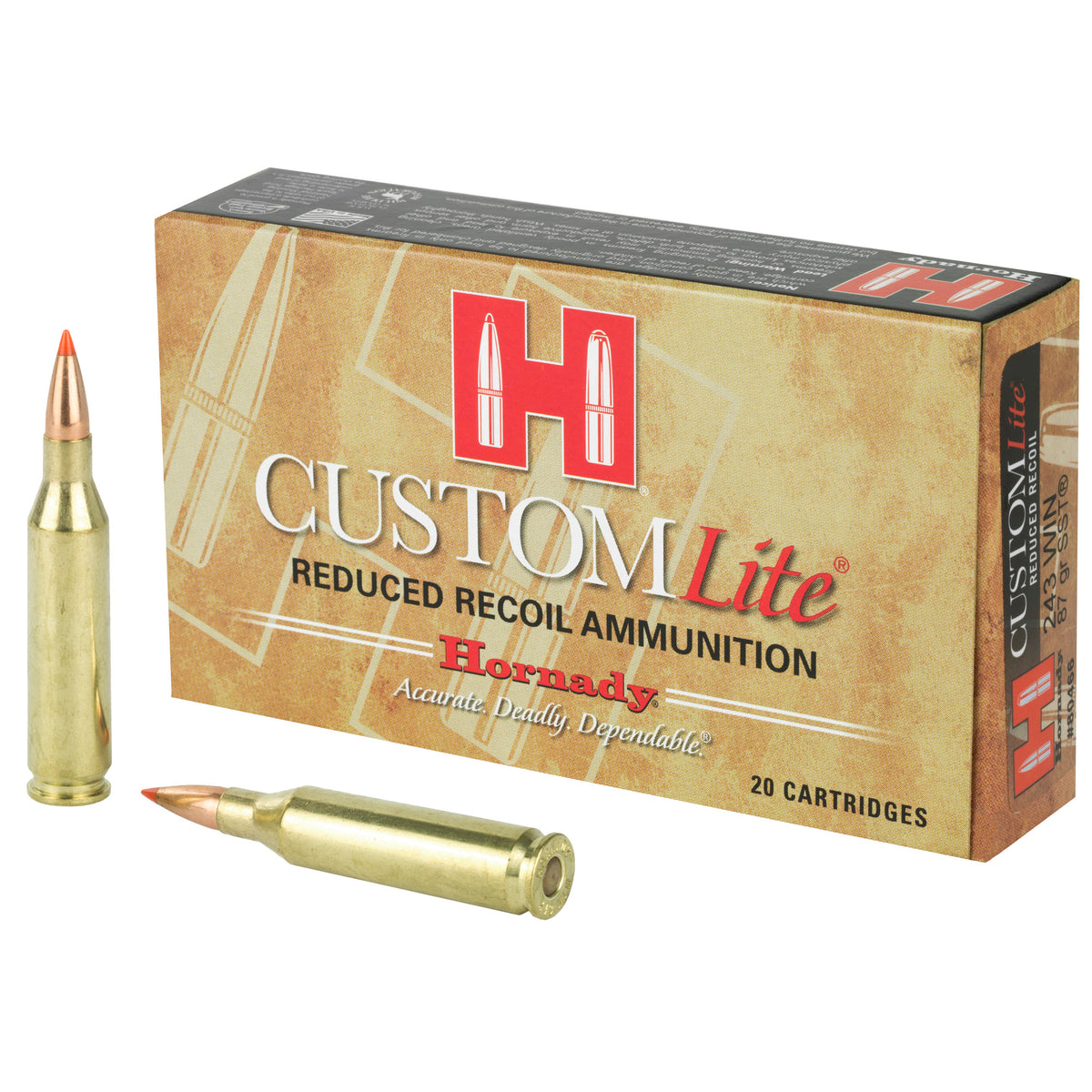 HORNADY CL 243WIN 87GR SST LT 20RD