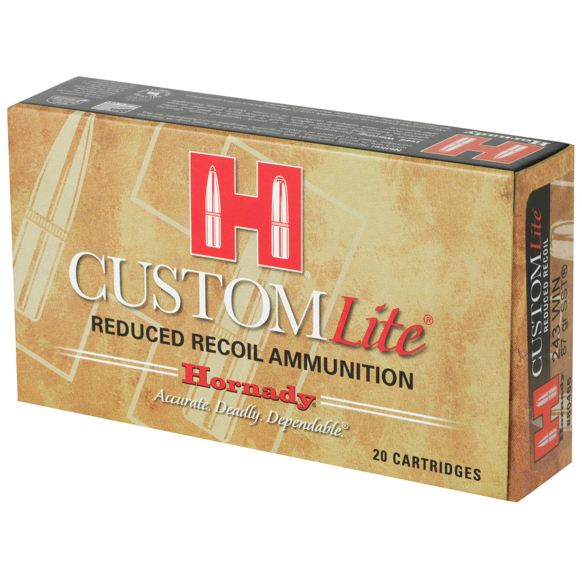 HORNADY CL 243WIN 87GR SST LT 20RD