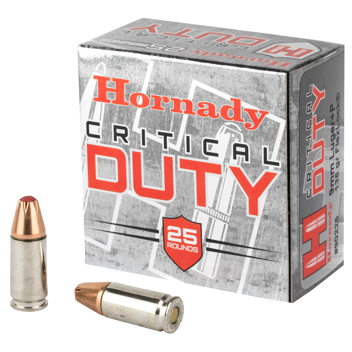 HORNADY 9MM+P 135GR CRT DUTY 25RD