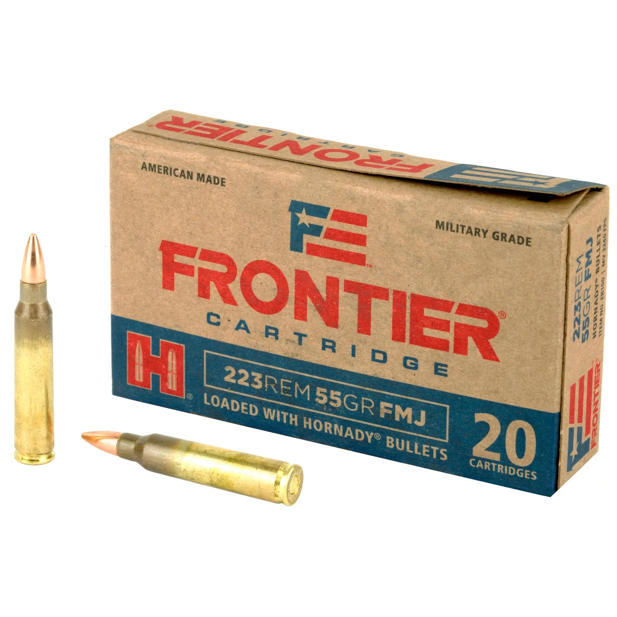 FRONTIER 223REM 55GR FMJ 20/500 - American Ordnance