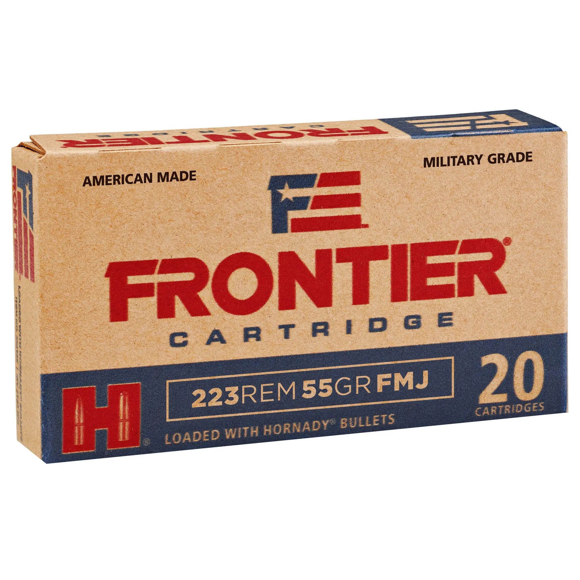 FRONTIER 223REM 55GR FMJ 20/500 - American Ordnance