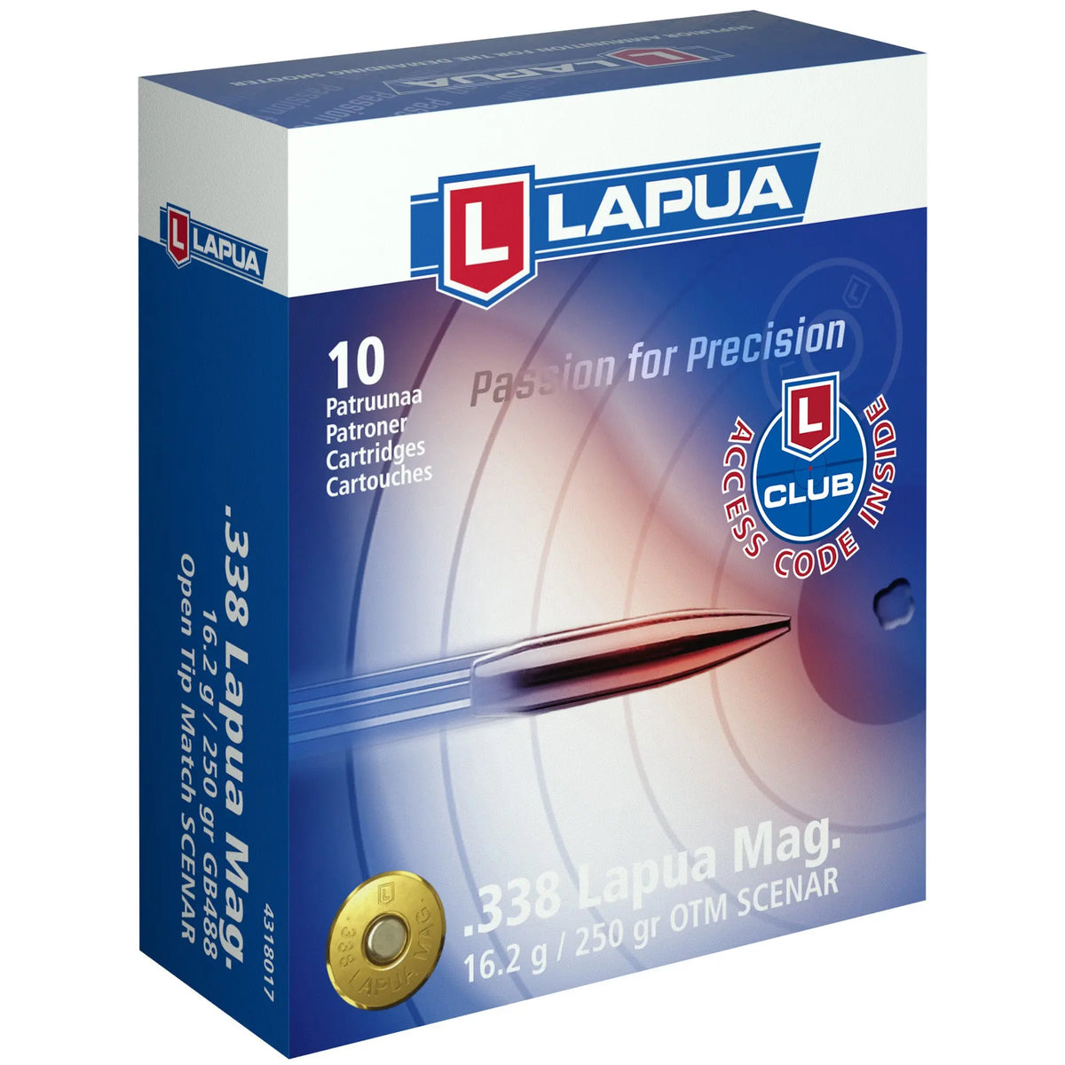 LAPUA 338 LAPUA 250GR OTM 10/200 - American Ordnance