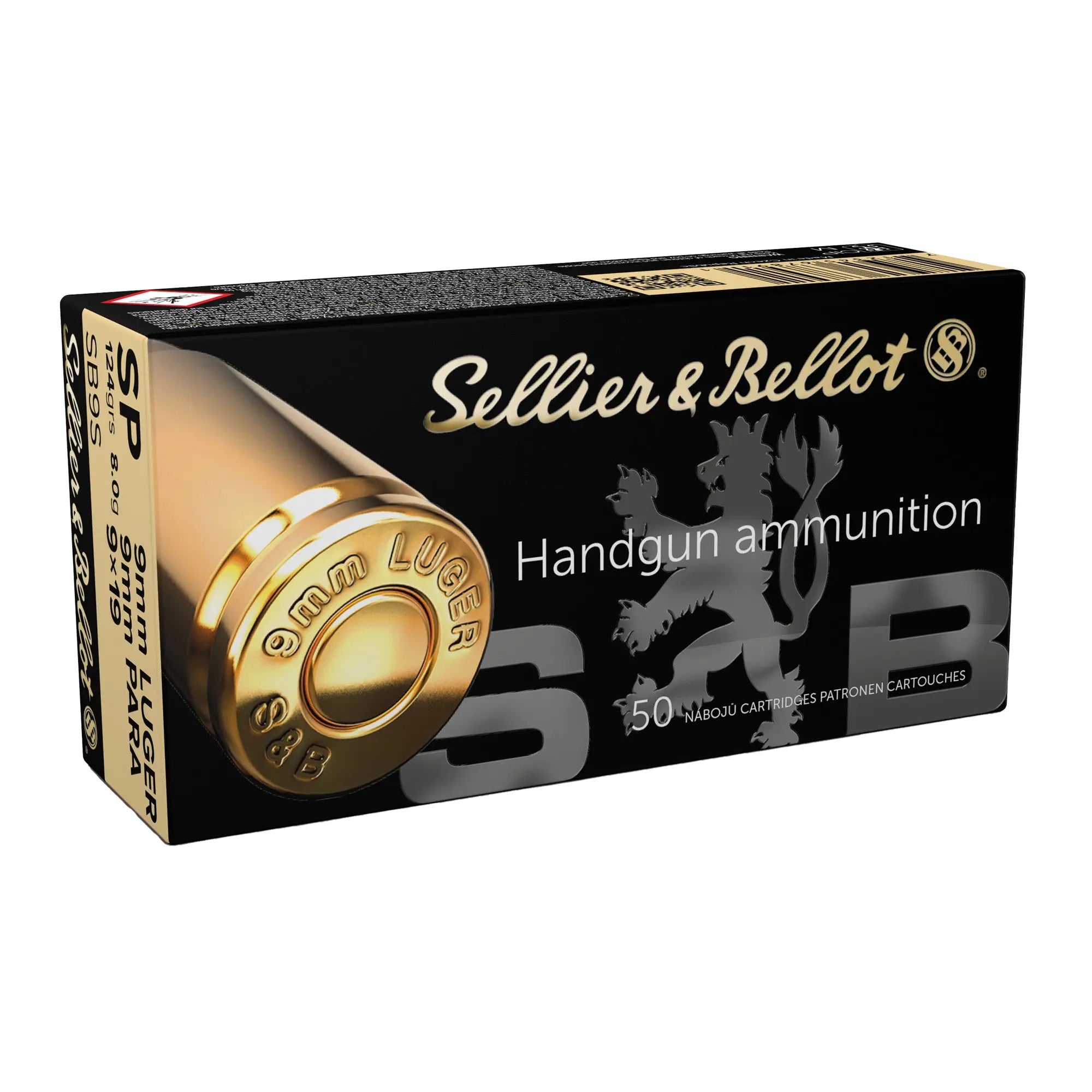 S&B 9MM 124GR SP 50/1000 - American Ordnance