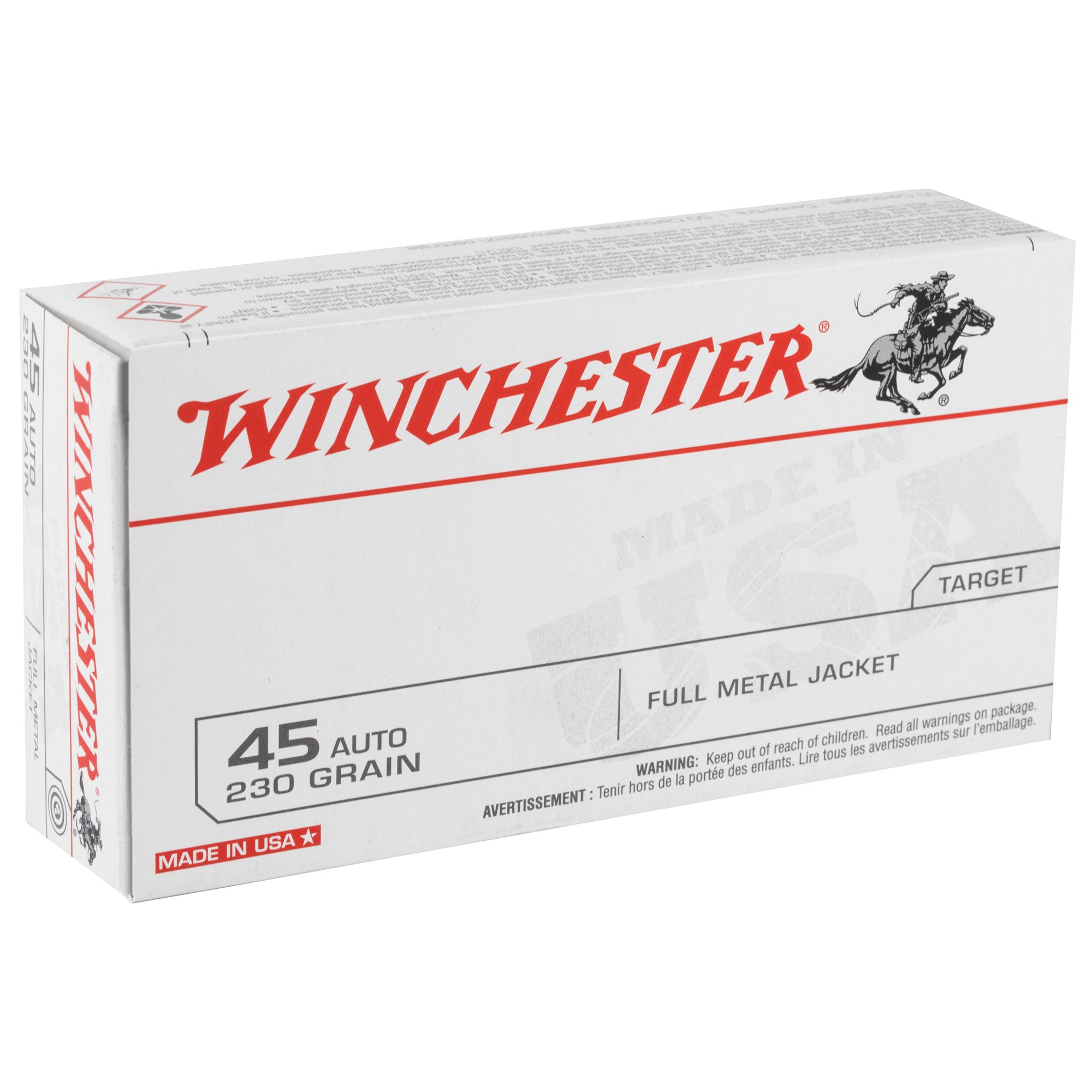 WIN USA 45ACP 230GR FMJ 50/500 - American Ordnance