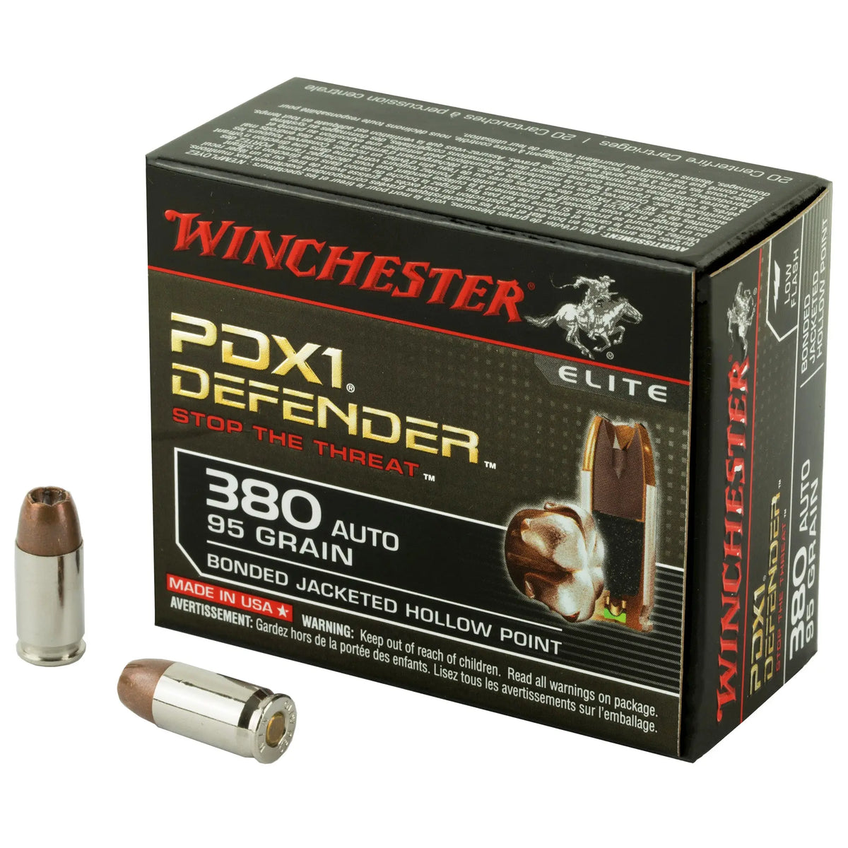 WIN DEFENDER 380ACP 95GR JHP 20/200 - American Ordnance