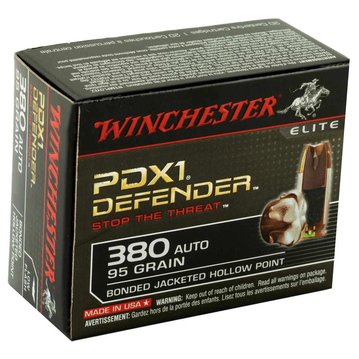 WIN DEFENDER 380ACP 95GR JHP 20/200 - American Ordnance