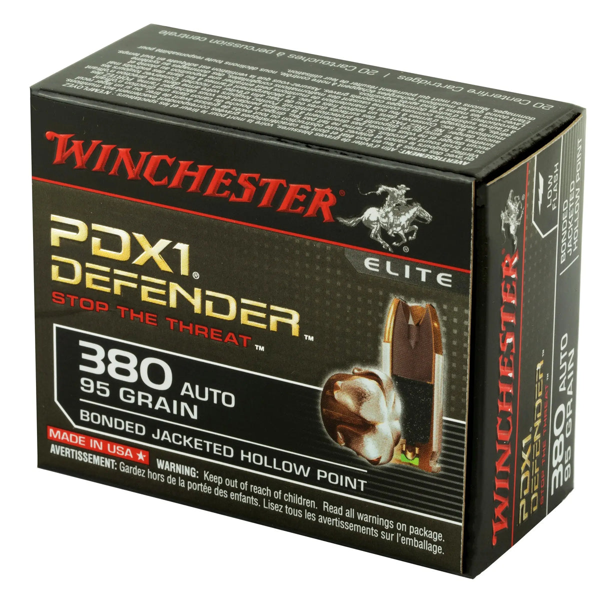 WIN DEFENDER 380ACP 95GR JHP 20/200 - American Ordnance