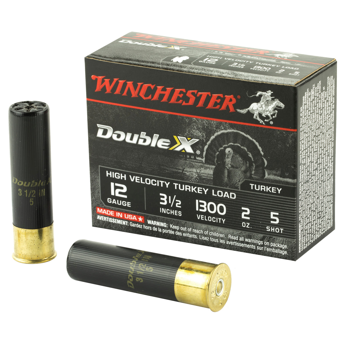 WINCHESTER DOUBLE-X HV TRKY 12GA 3.5&quot; #5 10RD