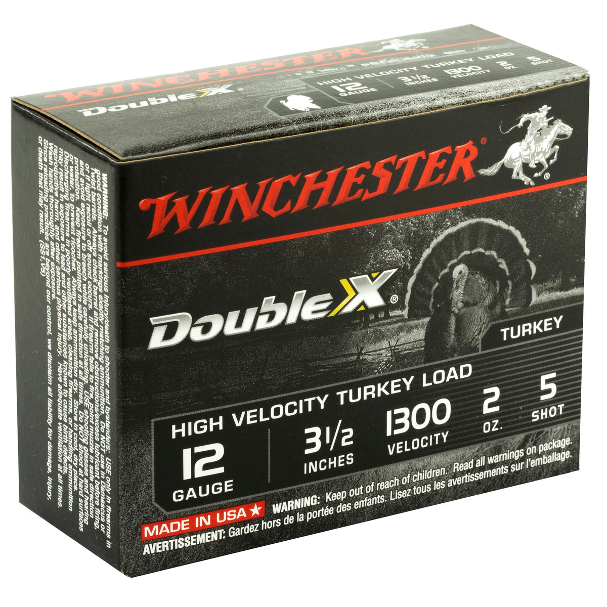 WINCHESTER DOUBLE-X HV TRKY 12GA 3.5&quot; #5 10RD