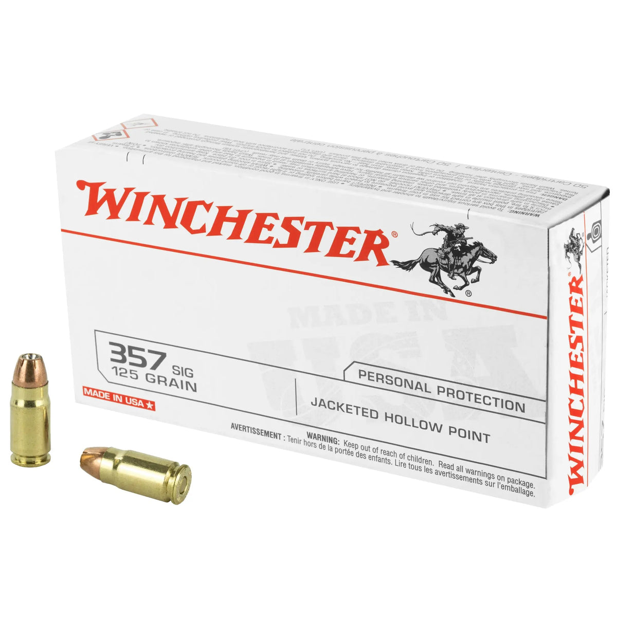 WIN USA 357SIG 125GR JHP 50/500 - American Ordnance
