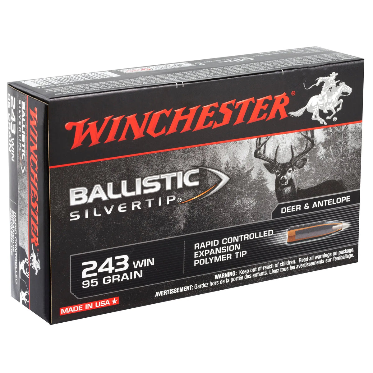 WIN BLSTC TIP 243WIN 95GR 20/200 - American Ordnance