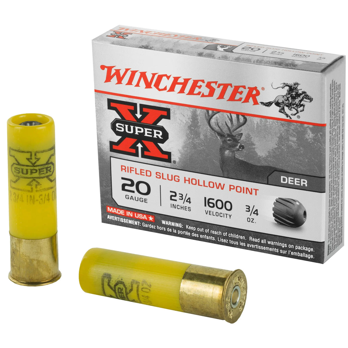 WIN SPRX 20GA 2.75&quot; 3/4OZ RFLD 5/250 - American Ordnance