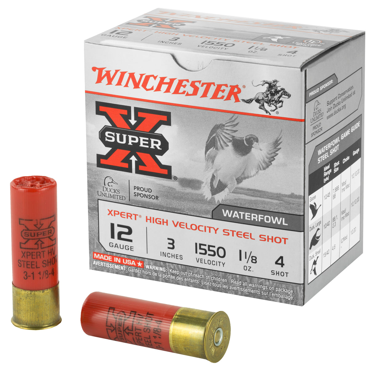 WINCHESTER XPERT HV STL 12GA 3&quot; #4 25RD