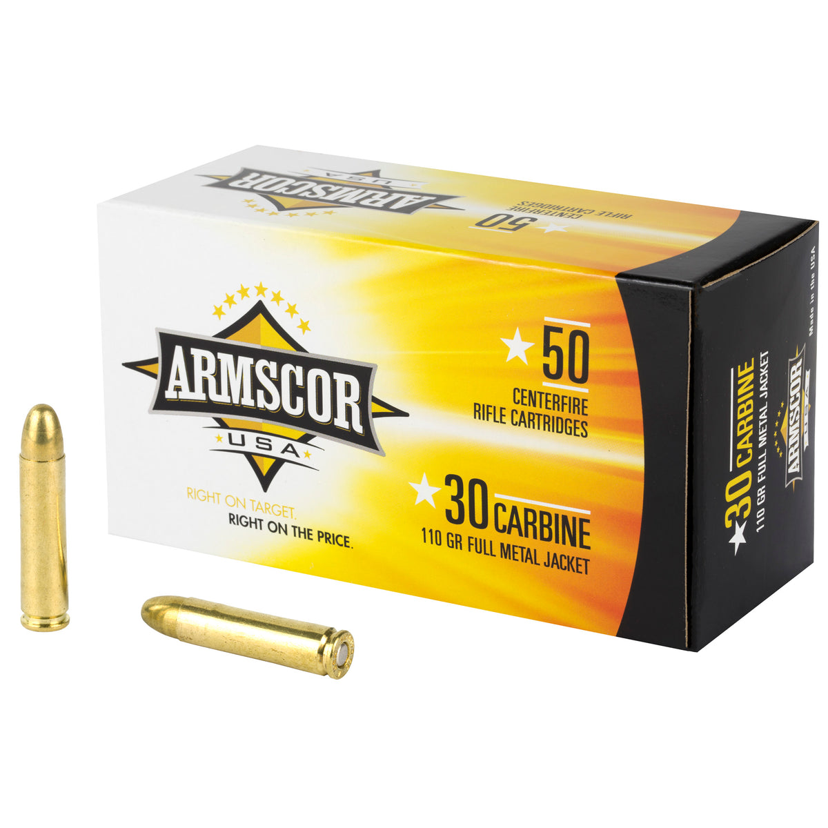 ARMSCOR 30CARB 110GR FMJ 50/1000 - American Ordnance